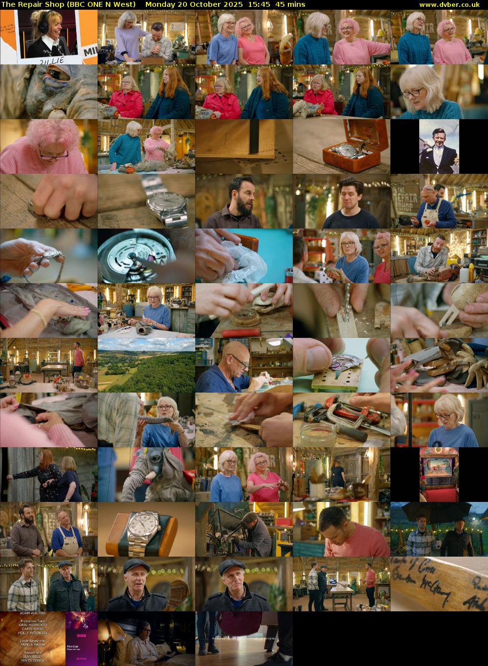 The Repair Shop (BBC ONE N West) Monday 20 October 2025 15:45 - 16:30