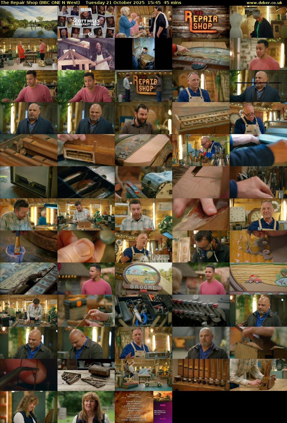 The Repair Shop (BBC ONE N West) Tuesday 21 October 2025 15:45 - 16:30