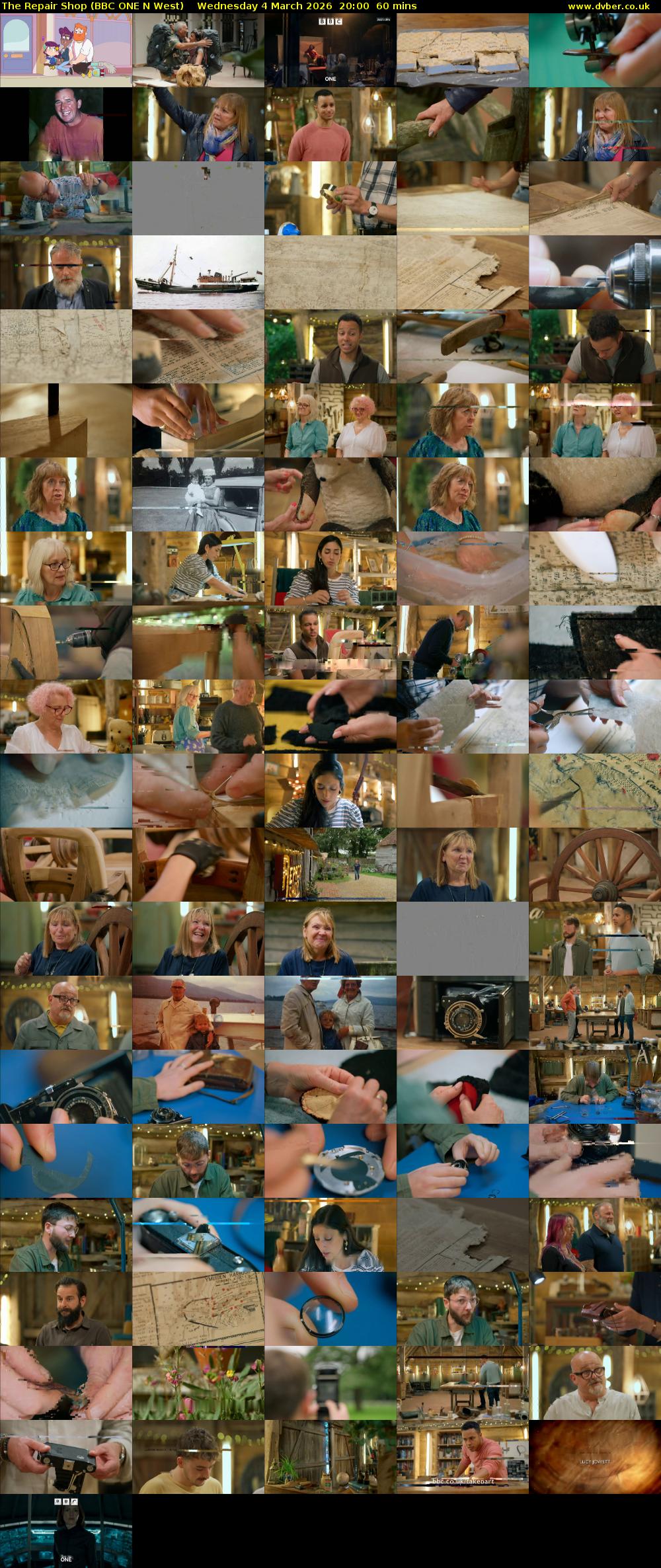 The Repair Shop (BBC ONE N West) Wednesday 4 March 2026 20:00 - 21:00
