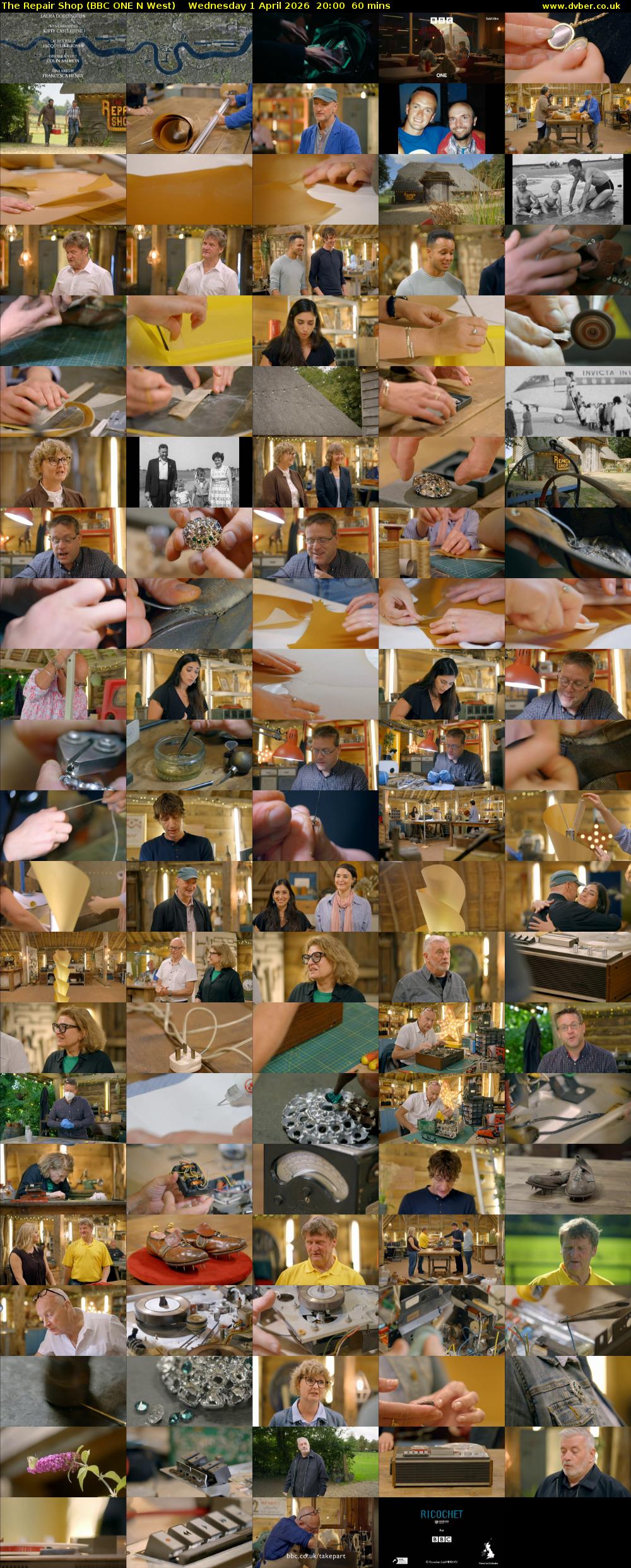 The Repair Shop (BBC ONE N West) Wednesday 1 April 2026 20:00 - 21:00
