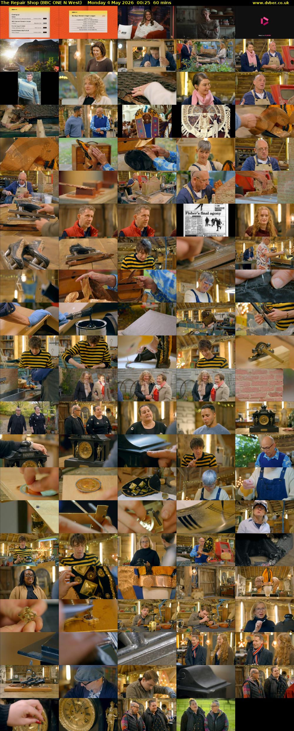 The Repair Shop (BBC ONE N West) Monday 4 May 2026 00:25 - 01:25