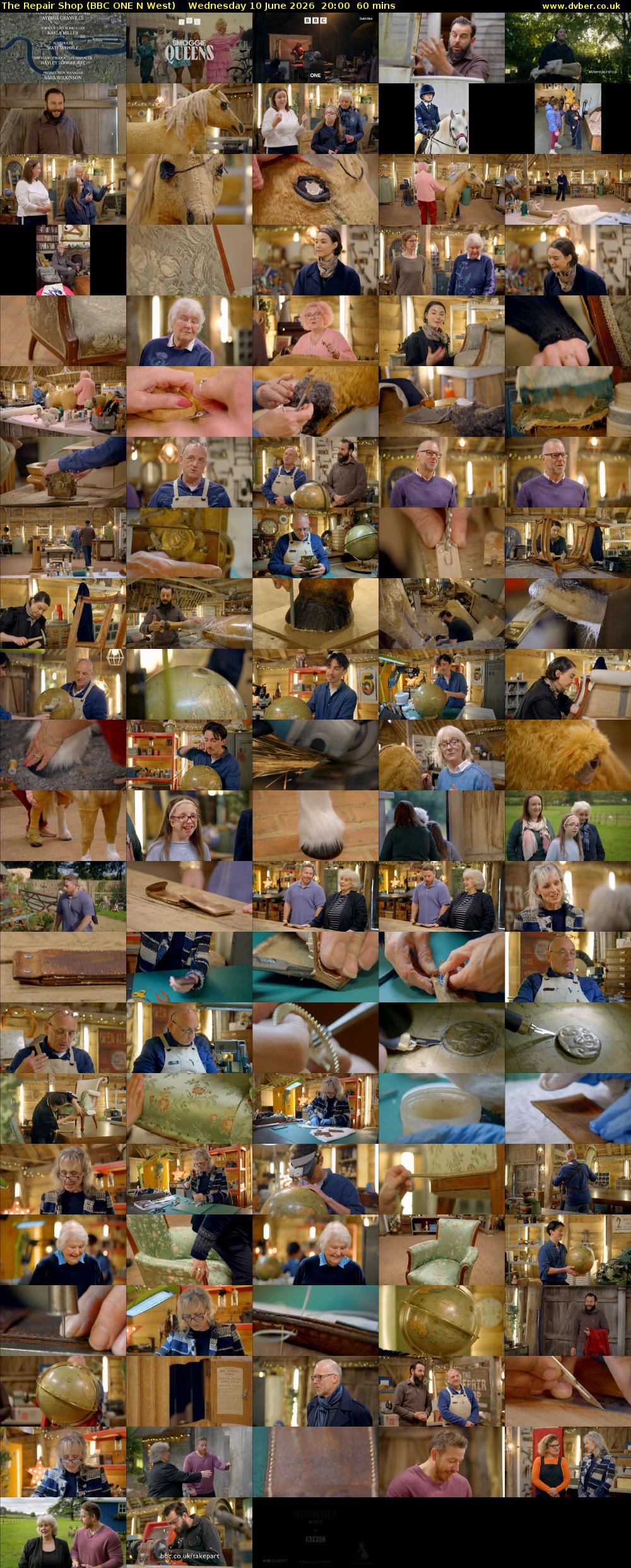 The Repair Shop (BBC ONE N West) Wednesday 10 June 2026 20:00 - 21:00