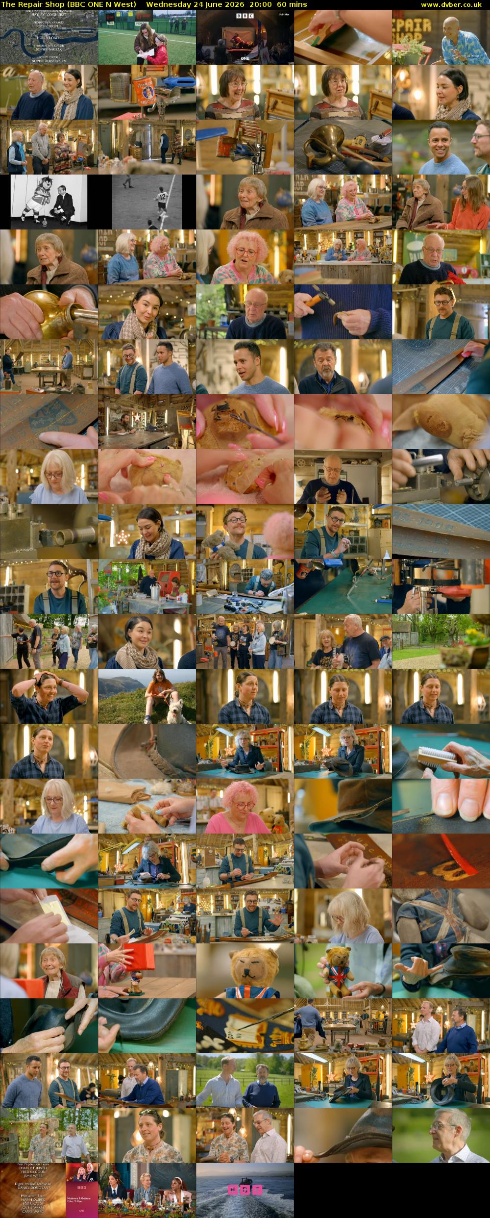The Repair Shop (BBC ONE N West) Wednesday 24 June 2026 20:00 - 21:00