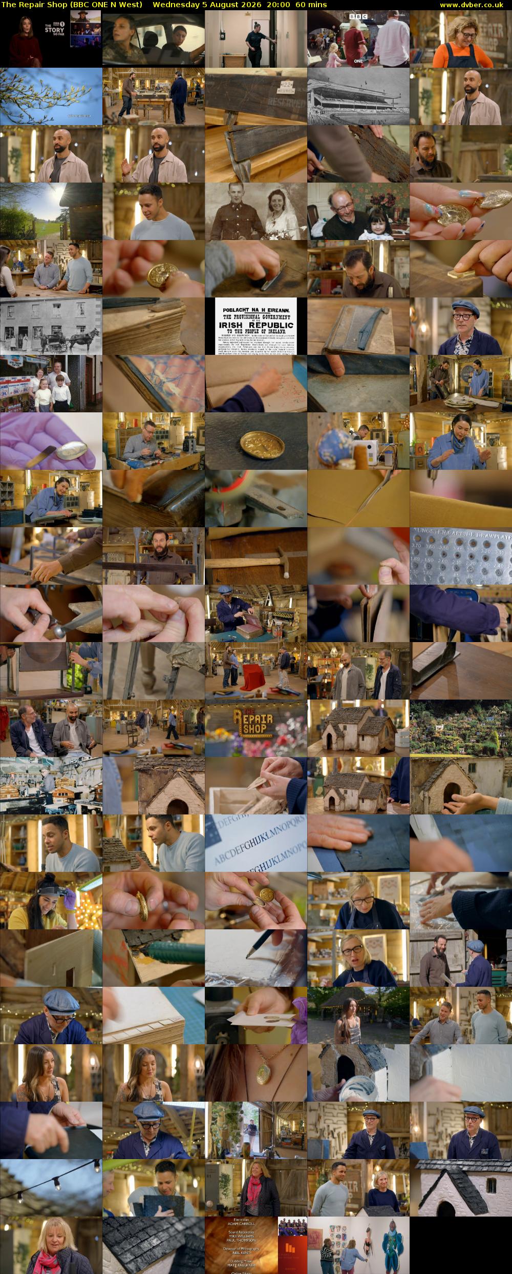 The Repair Shop (BBC ONE N West) Wednesday 5 August 2026 20:00 - 21:00