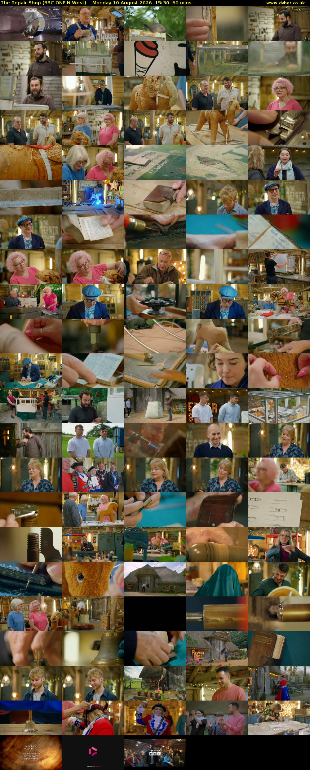 The Repair Shop (BBC ONE N West) Monday 10 August 2026 15:30 - 16:30
