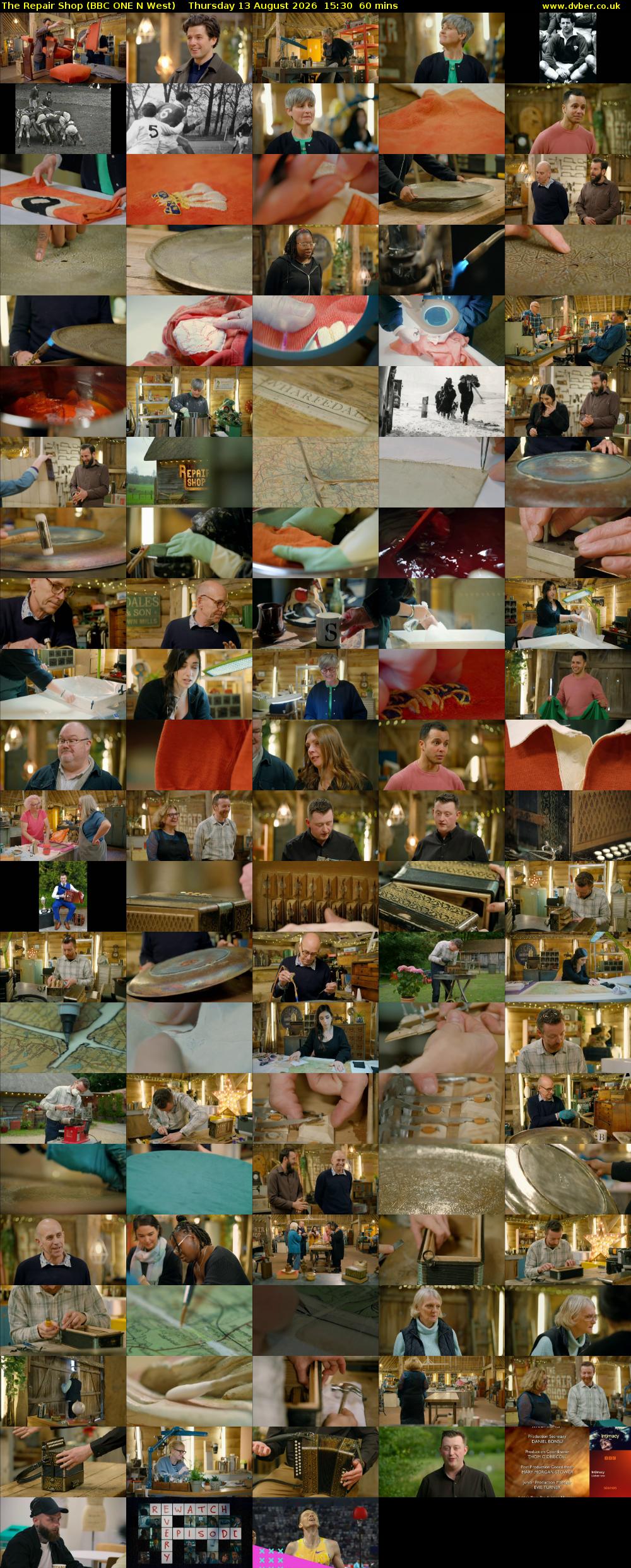 The Repair Shop (BBC ONE N West) Thursday 13 August 2026 15:30 - 16:30