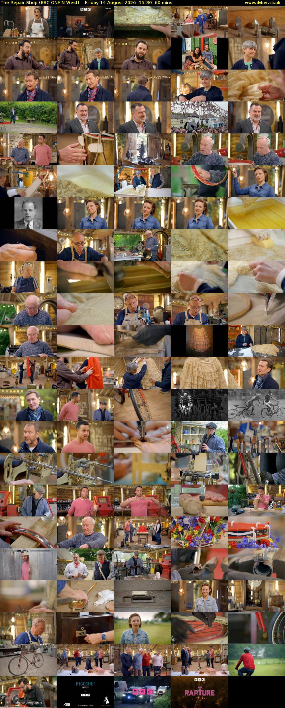 The Repair Shop (BBC ONE N West) Friday 14 August 2026 15:30 - 16:30