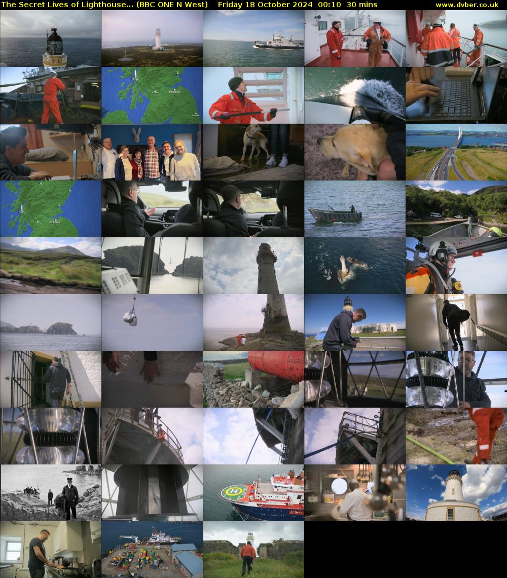 The Secret Lives of Lighthouse... (BBC ONE N West) Friday 18 October 2024 00:10 - 00:40