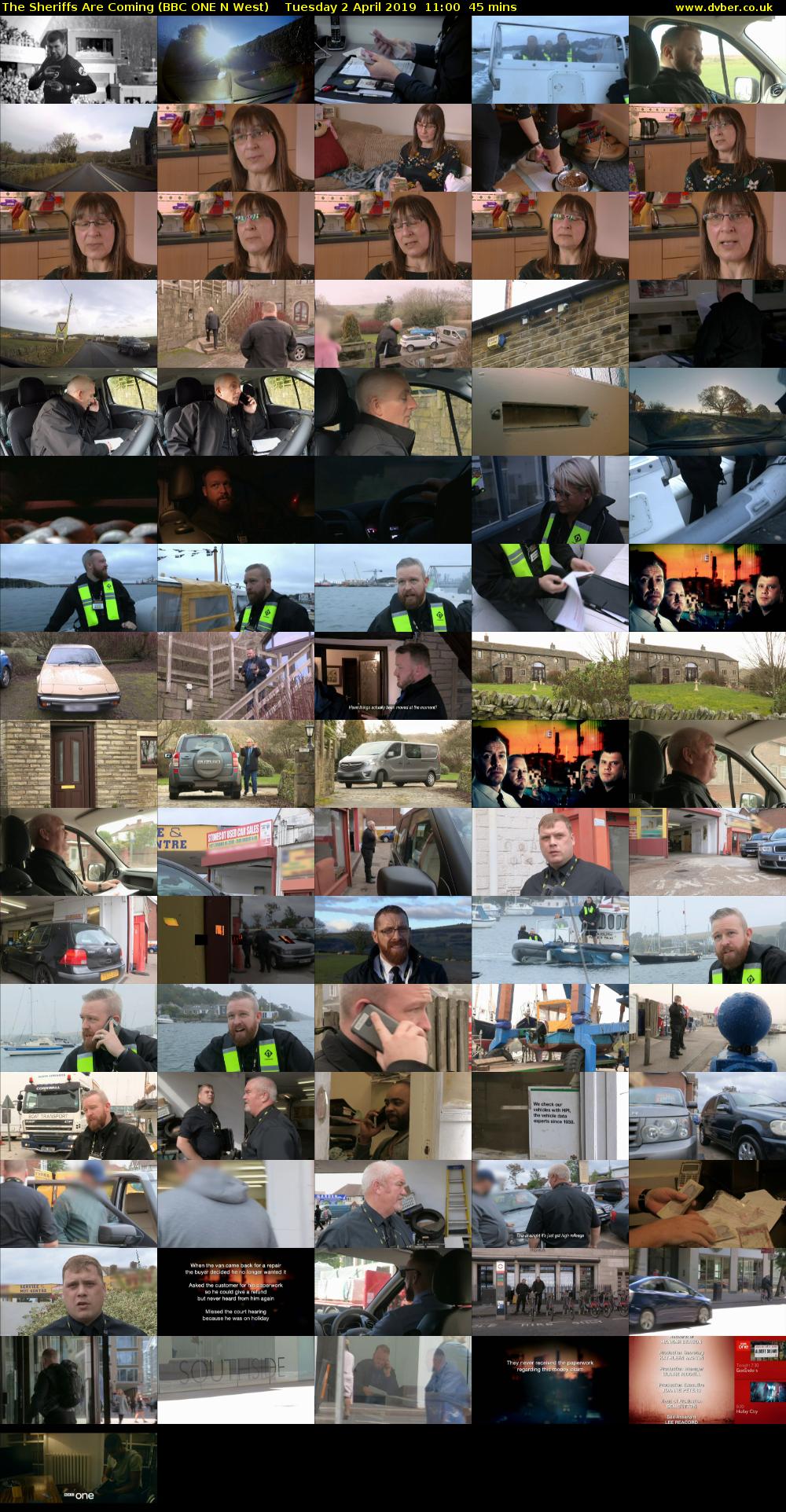 The Sheriffs Are Coming (BBC ONE N West) Tuesday 2 April 2019 11:00 - 11:45