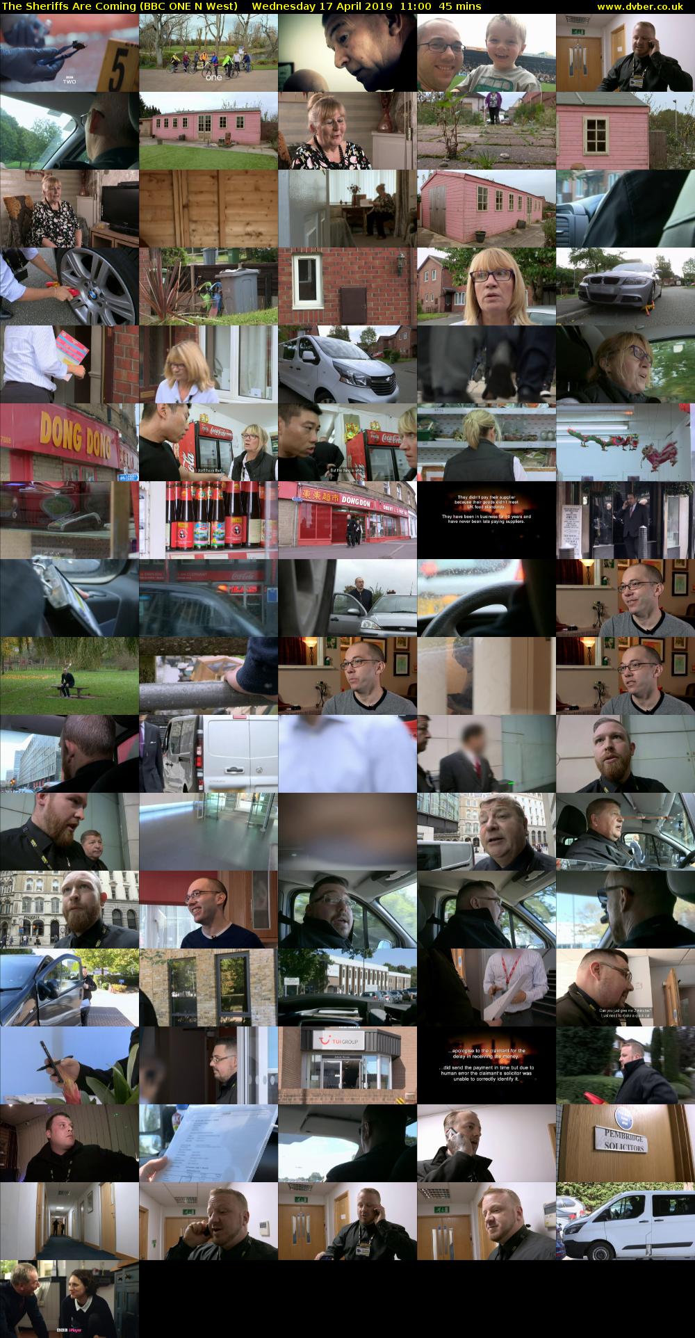 The Sheriffs Are Coming (BBC ONE N West) Wednesday 17 April 2019 11:00 - 11:45