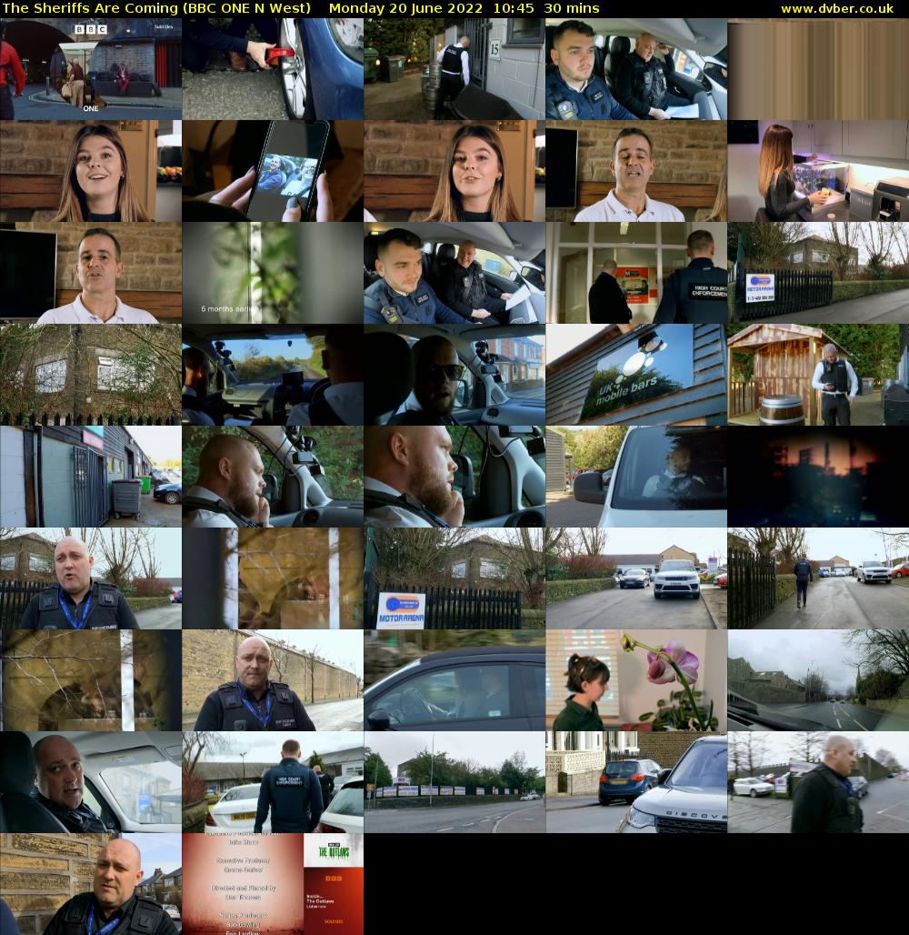 The Sheriffs Are Coming (BBC ONE N West) Monday 20 June 2022 10:45 - 11:15
