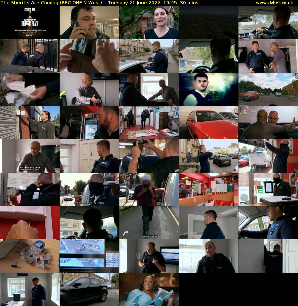 The Sheriffs Are Coming (BBC ONE N West) Tuesday 21 June 2022 10:45 - 11:15