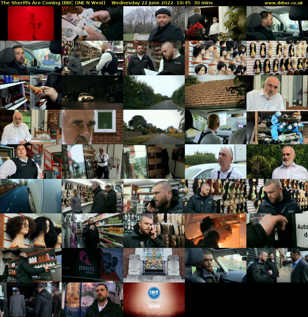 The Sheriffs Are Coming (BBC ONE N West) Wednesday 22 June 2022 10:45 - 11:15