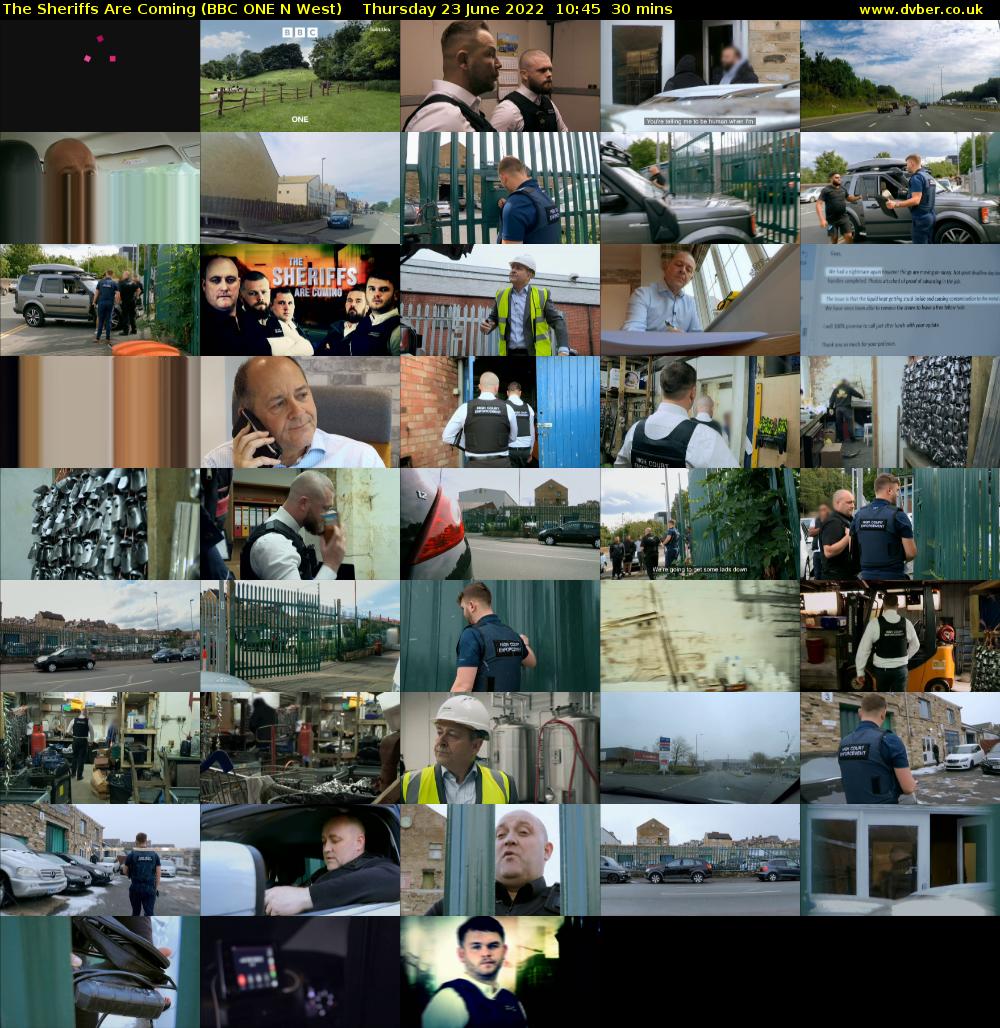 The Sheriffs Are Coming (BBC ONE N West) Thursday 23 June 2022 10:45 - 11:15