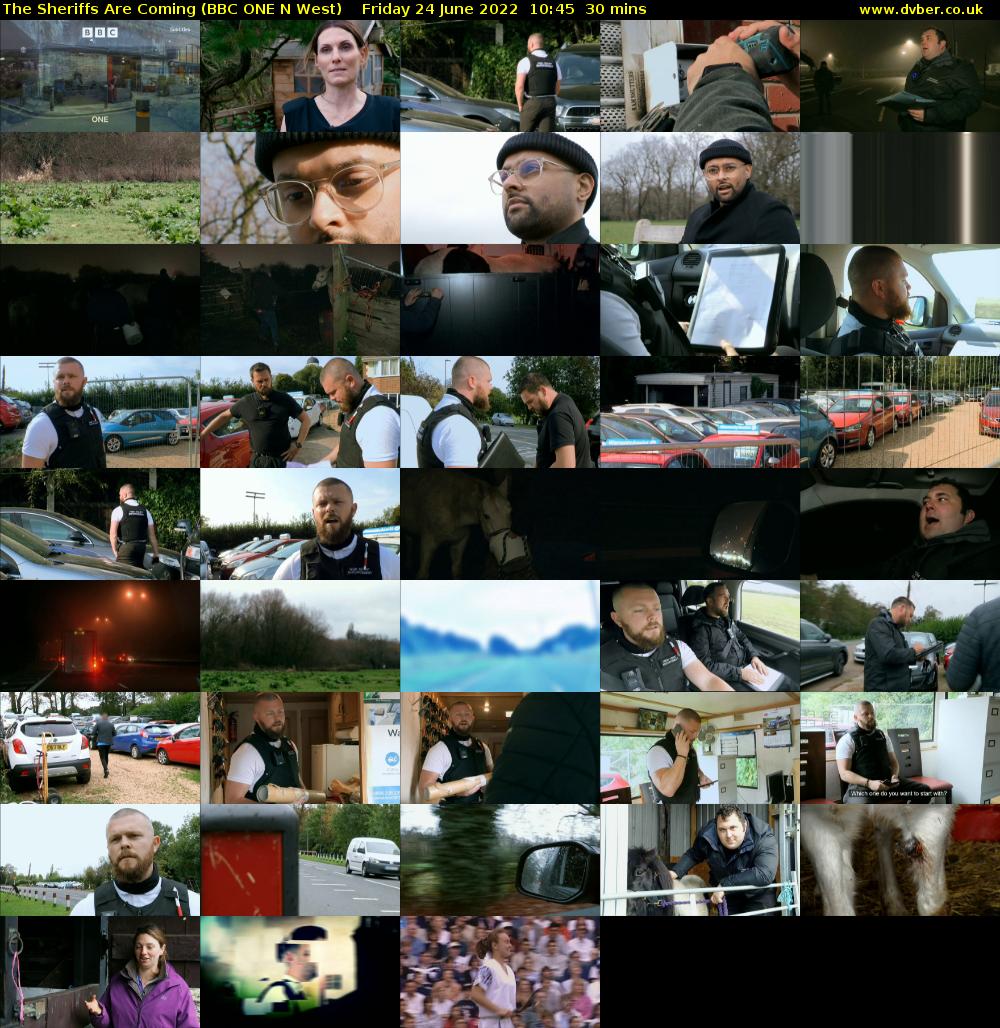 The Sheriffs Are Coming (BBC ONE N West) Friday 24 June 2022 10:45 - 11:15