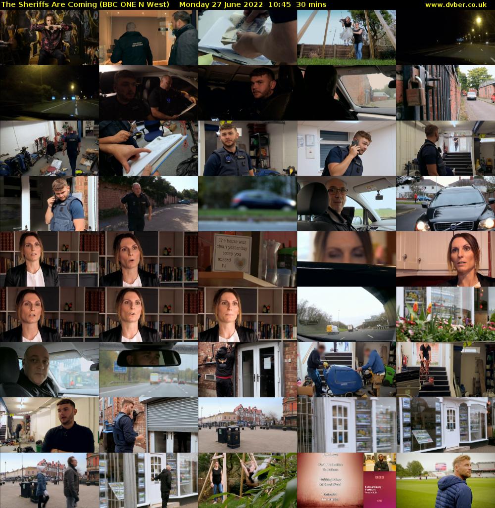 The Sheriffs Are Coming (BBC ONE N West) Monday 27 June 2022 10:45 - 11:15