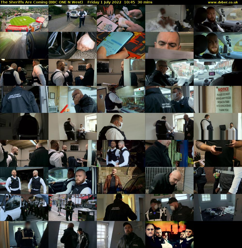 The Sheriffs Are Coming (BBC ONE N West) Friday 1 July 2022 10:45 - 11:15