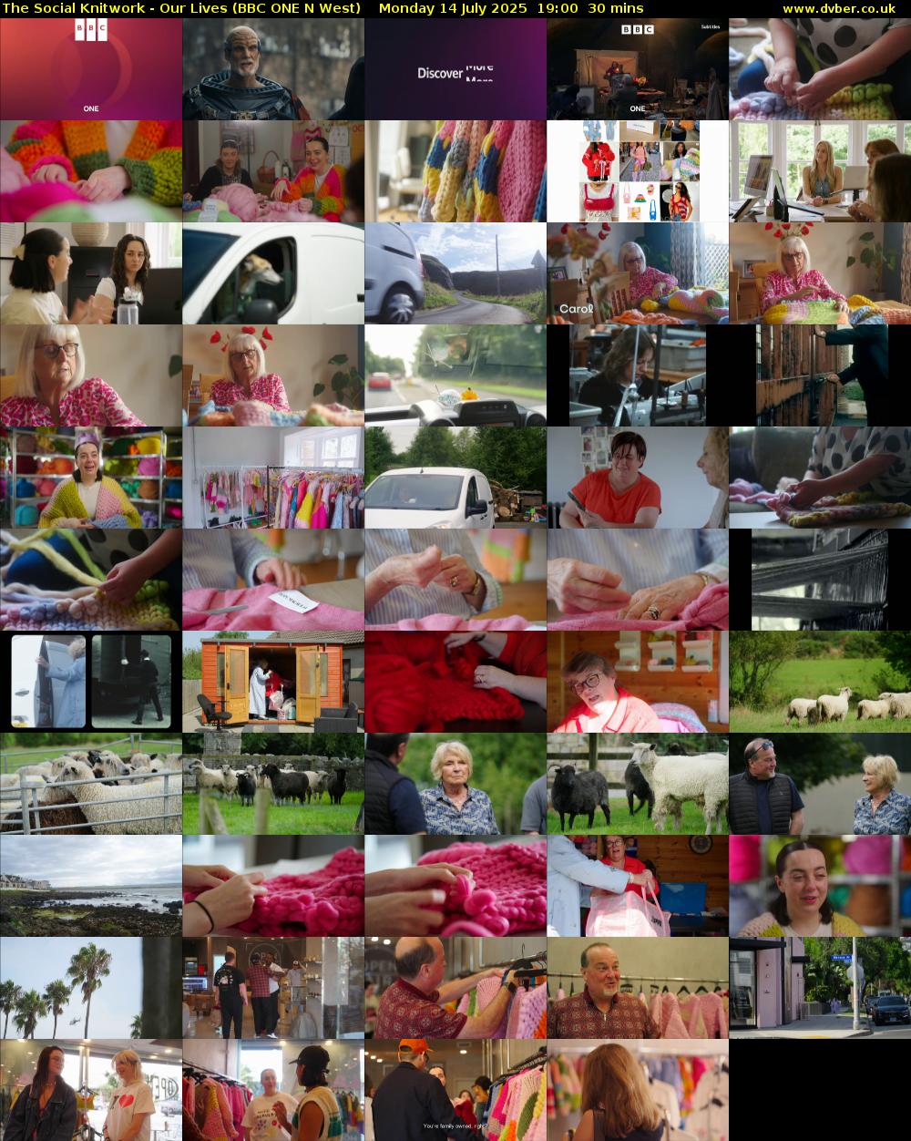 The Social Knitwork - Our Lives (BBC ONE N West) Monday 14 July 2025 19:00 - 19:30