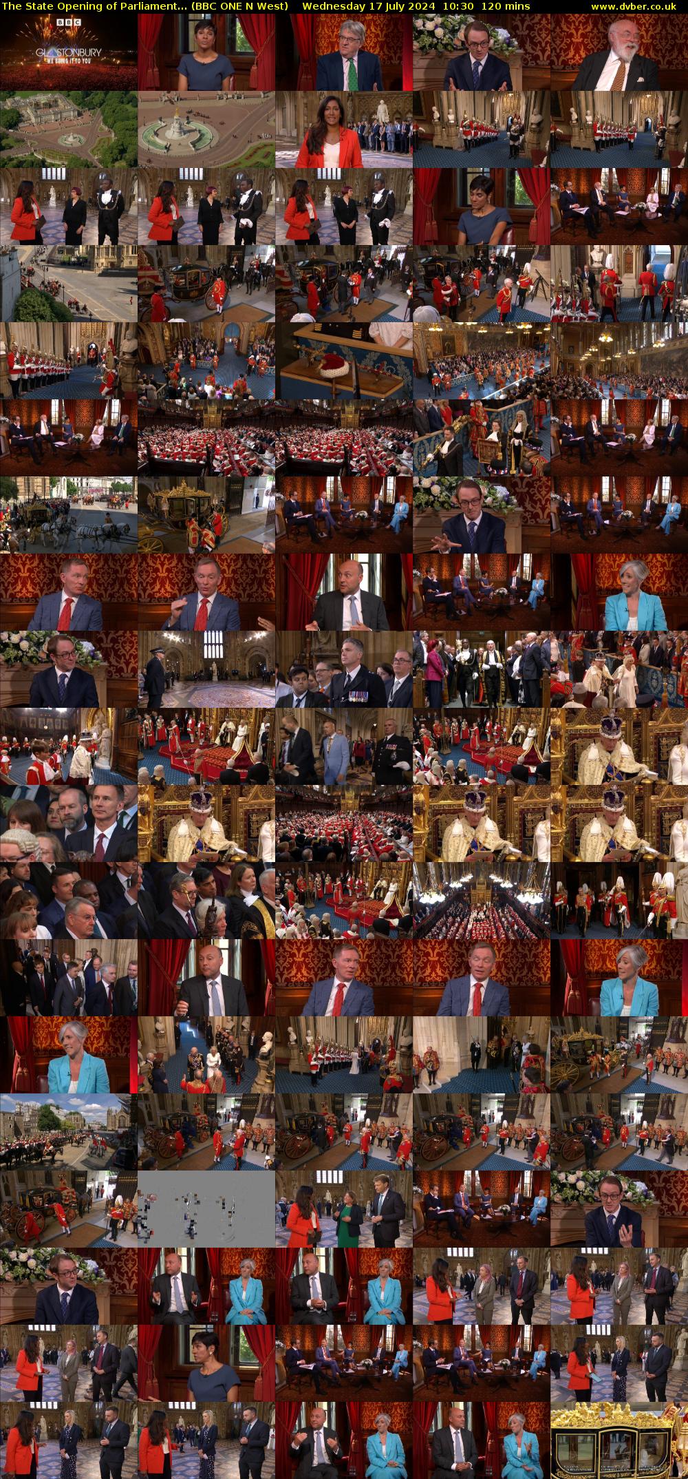 The State Opening of Parliament... (BBC ONE N West) Wednesday 17 July 2024 10:30 - 12:30