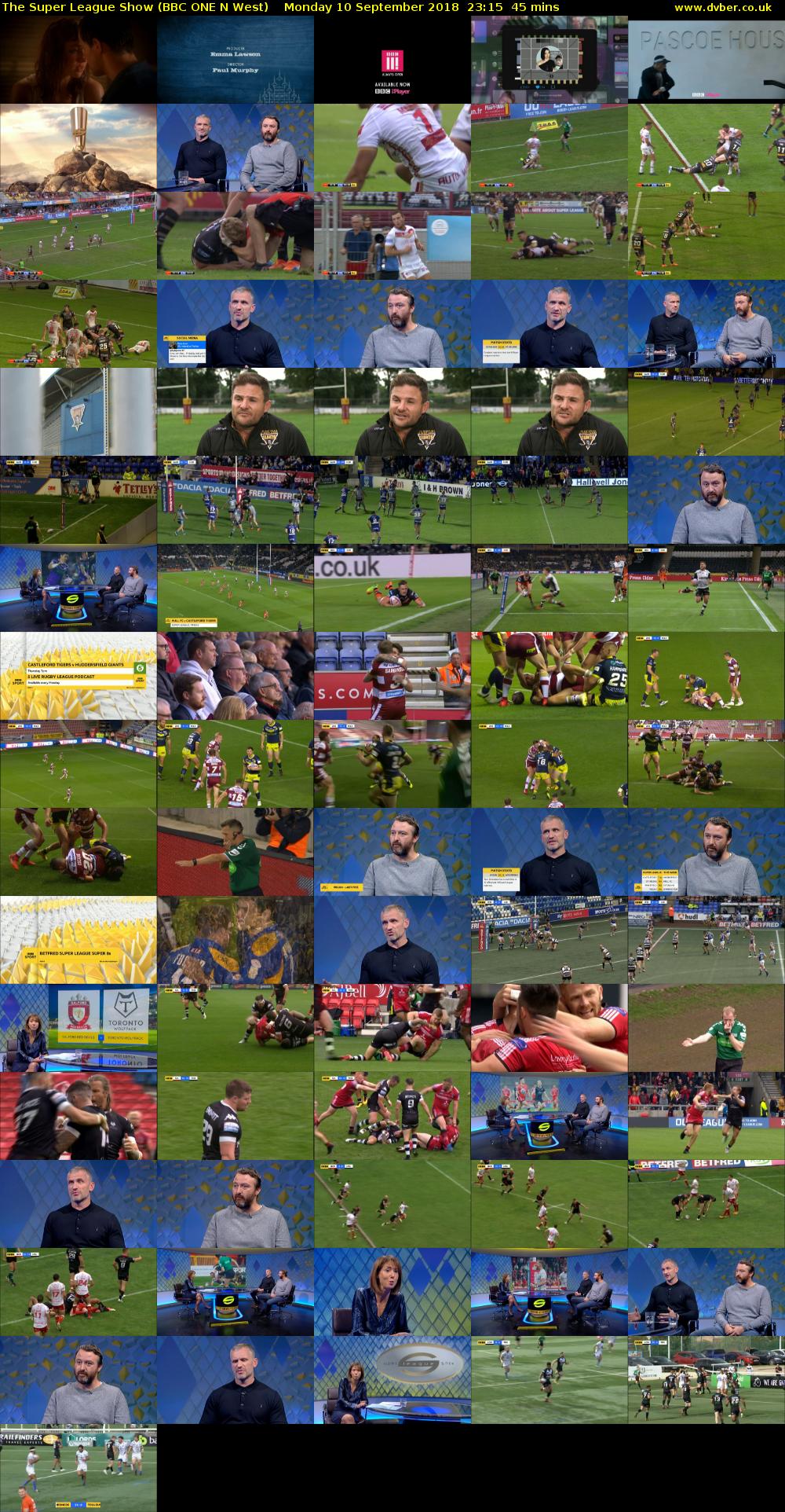 The Super League Show (BBC ONE N West) Monday 10 September 2018 23:15 - 00:00