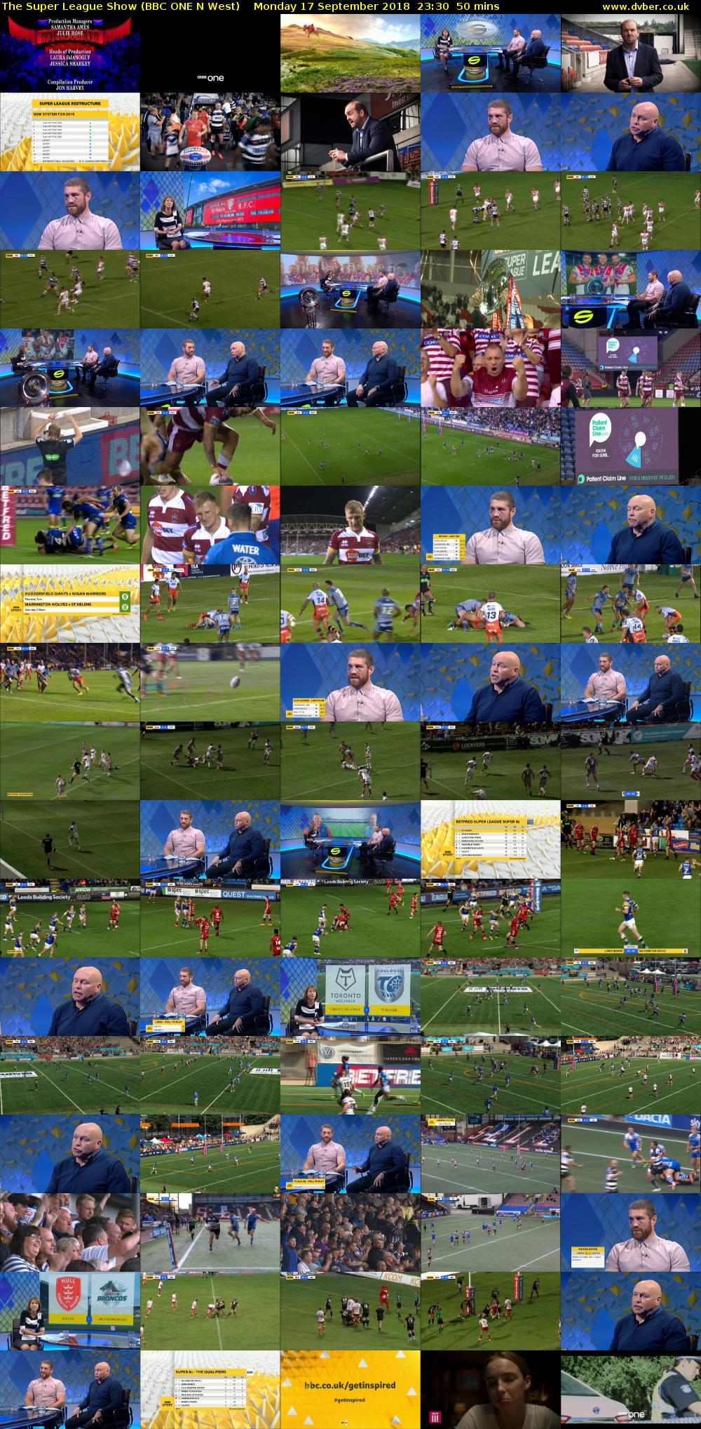 The Super League Show (BBC ONE N West) Monday 17 September 2018 23:30 - 00:20