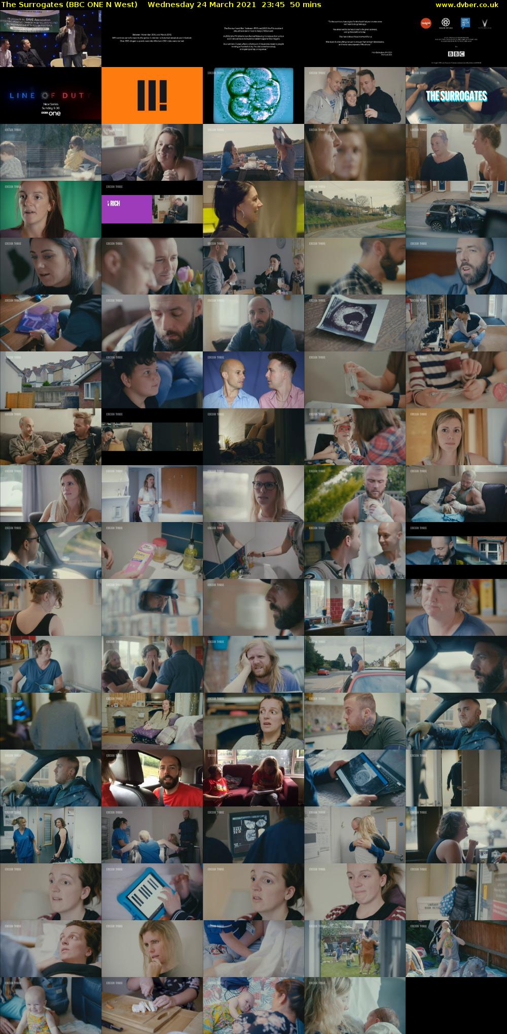 The Surrogates (BBC ONE N West) Wednesday 24 March 2021 23:45 - 00:35