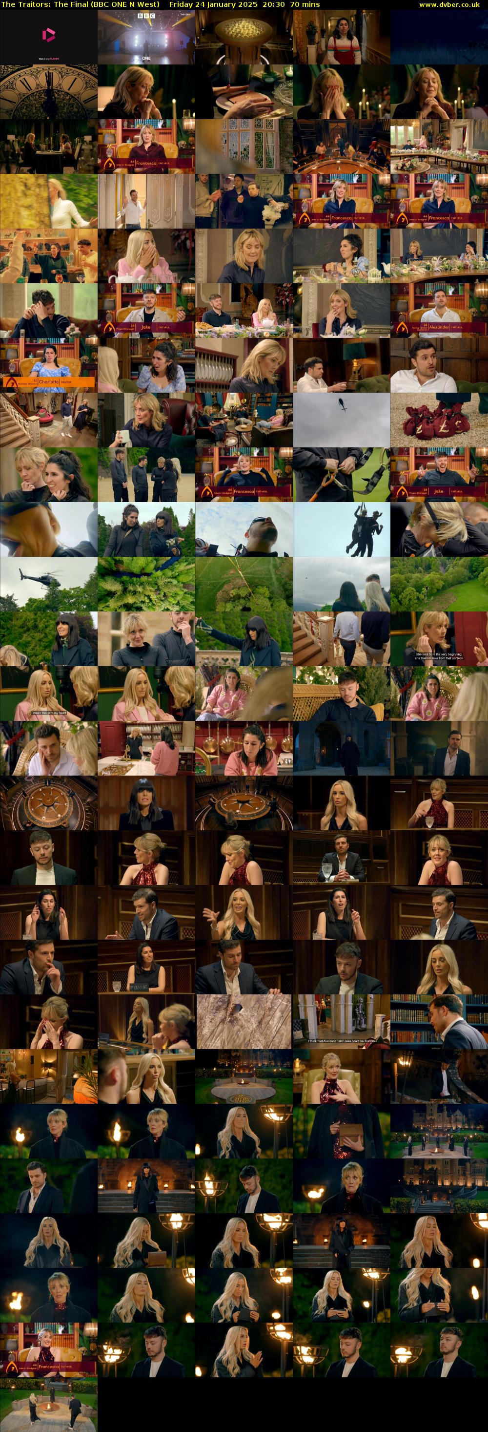 The Traitors: The Final (BBC ONE N West) Friday 24 January 2025 20:30 - 21:40