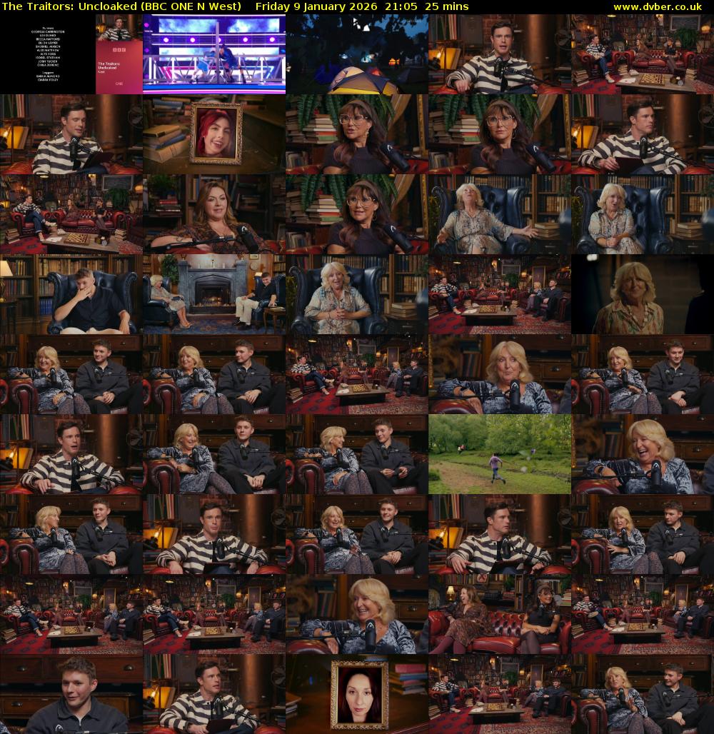 The Traitors: Uncloaked (BBC ONE N West) Friday 9 January 2026 21:05 - 21:30