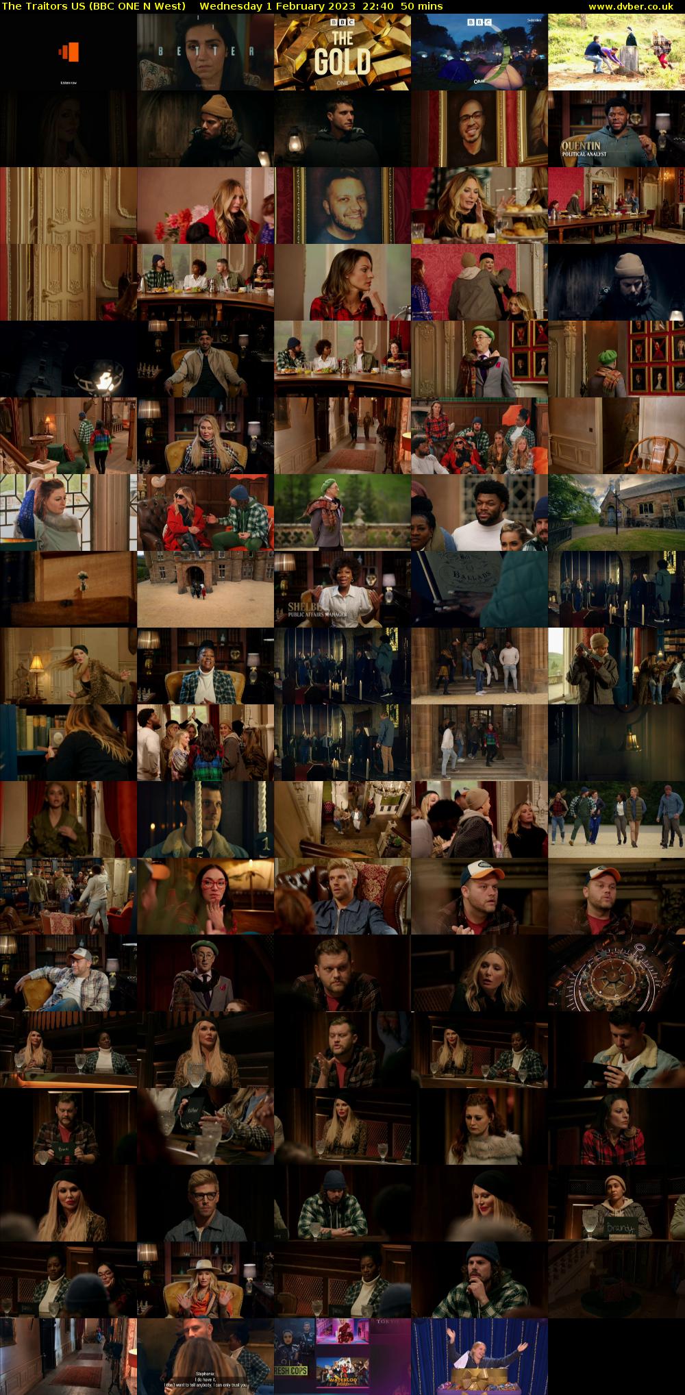 The Traitors US (BBC ONE N West) Wednesday 1 February 2023 22:40 - 23:30