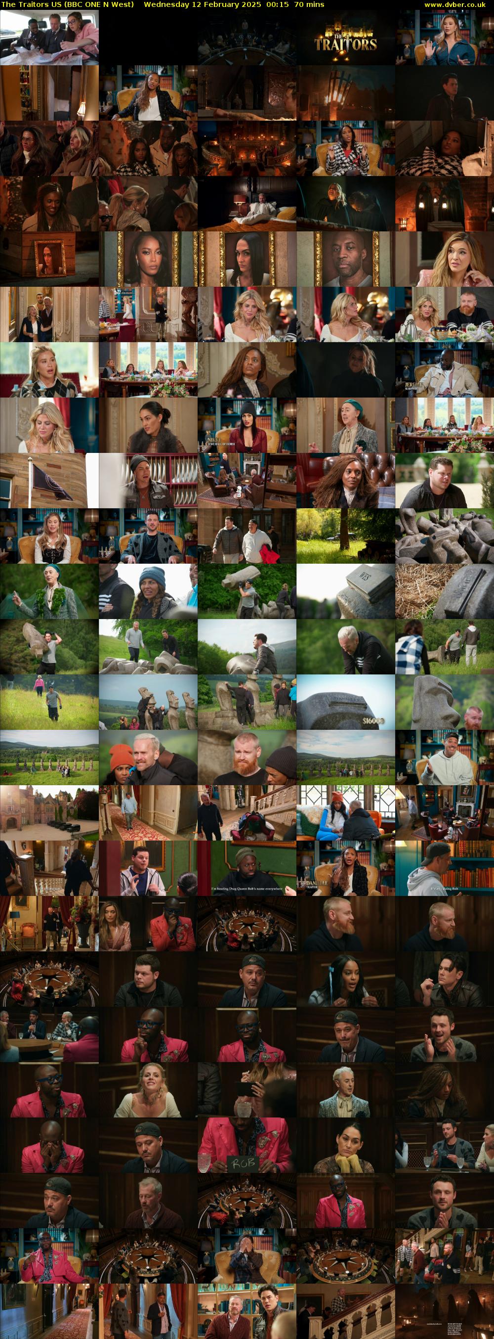 The Traitors US (BBC ONE N West) Wednesday 12 February 2025 00:15 - 01:25