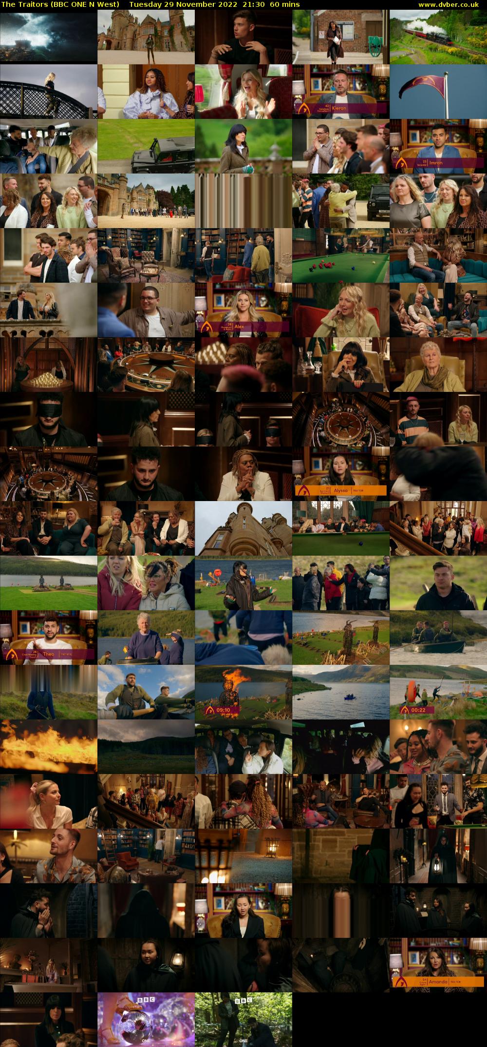 The Traitors (BBC ONE N West) Tuesday 29 November 2022 21:30 - 22:30