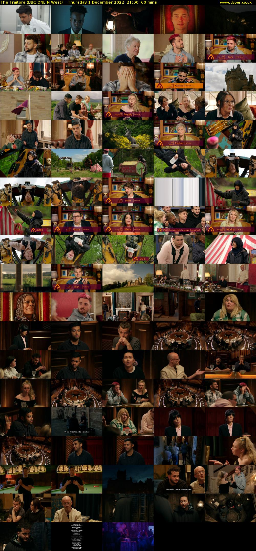 The Traitors (BBC ONE N West) Thursday 1 December 2022 21:00 - 22:00