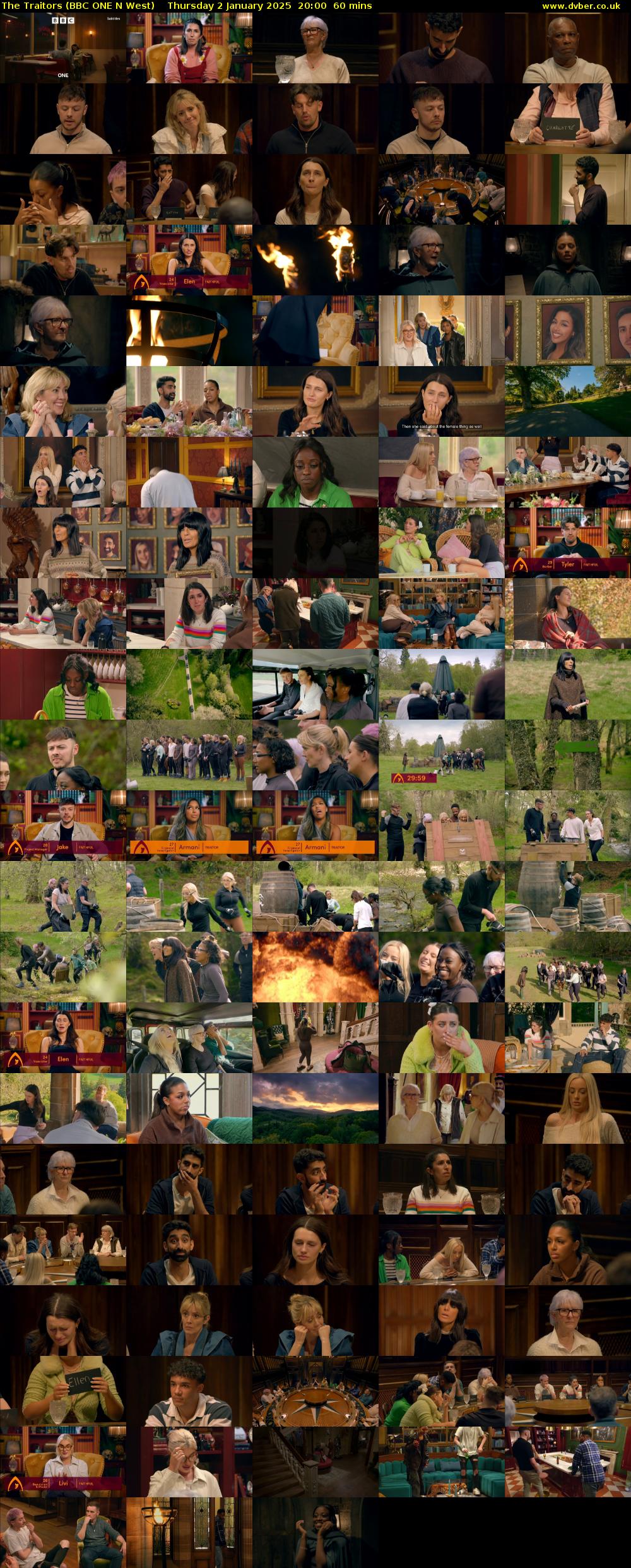 The Traitors (BBC ONE N West) Thursday 2 January 2025 20:00 - 21:00