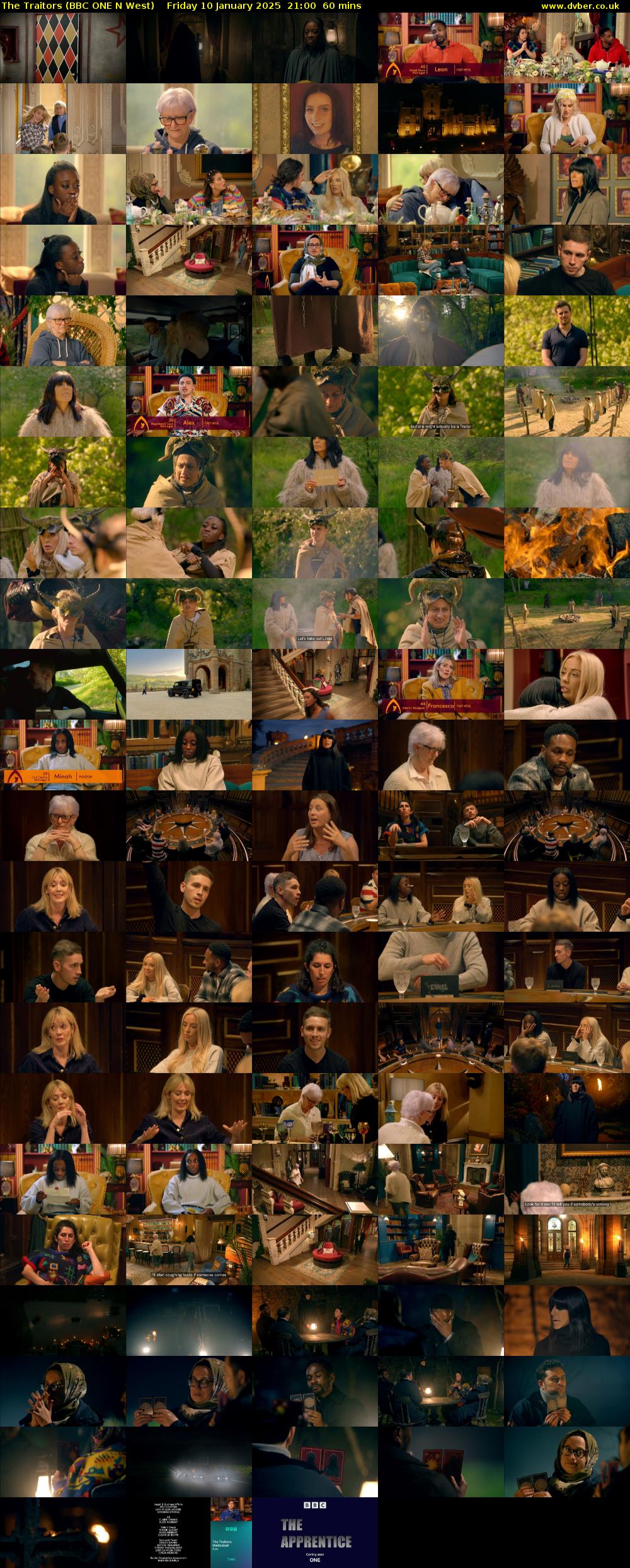 The Traitors (BBC ONE N West) Friday 10 January 2025 21:00 - 22:00