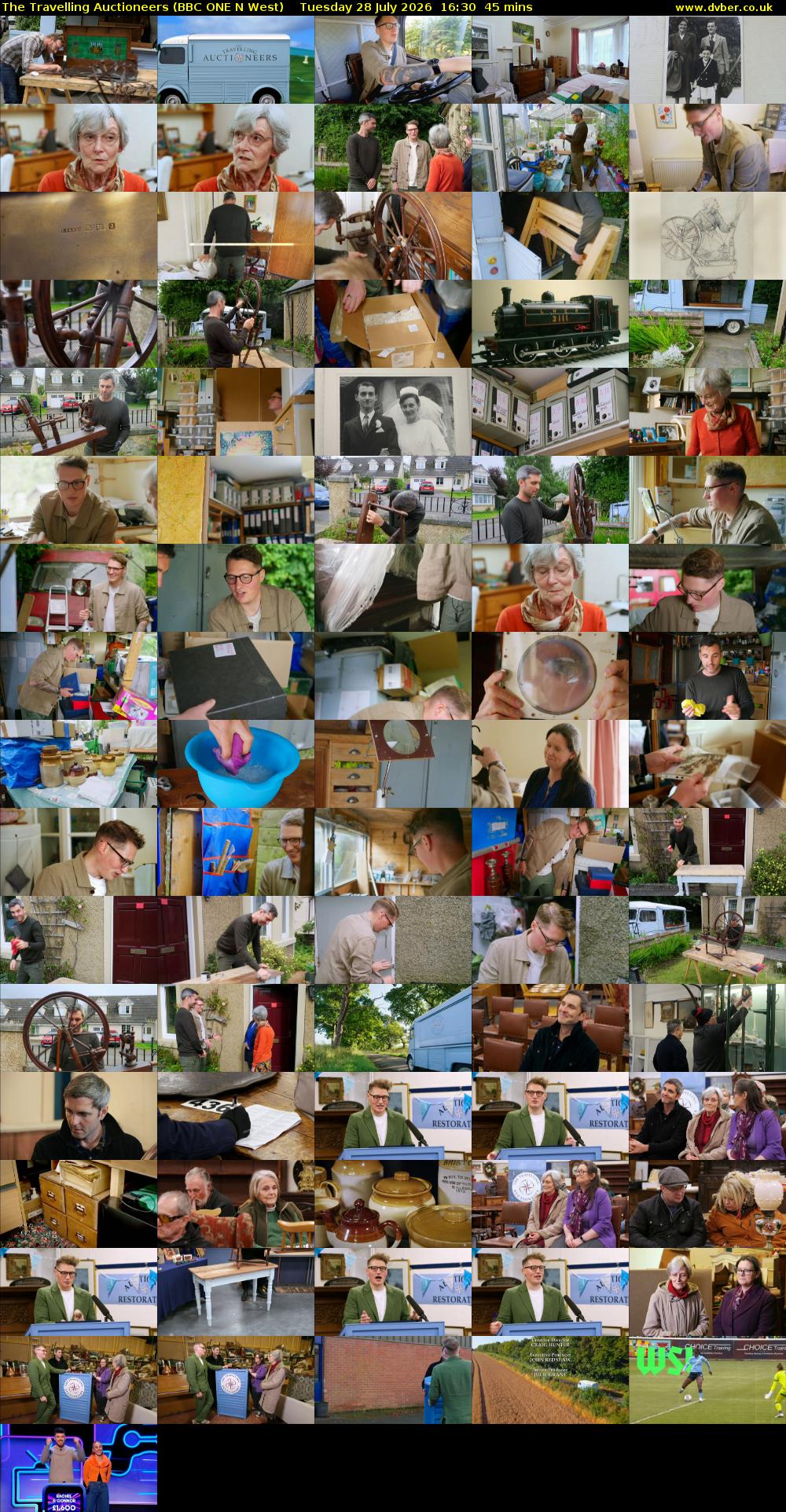 The Travelling Auctioneers (BBC ONE N West) Tuesday 28 July 2026 16:30 - 17:15