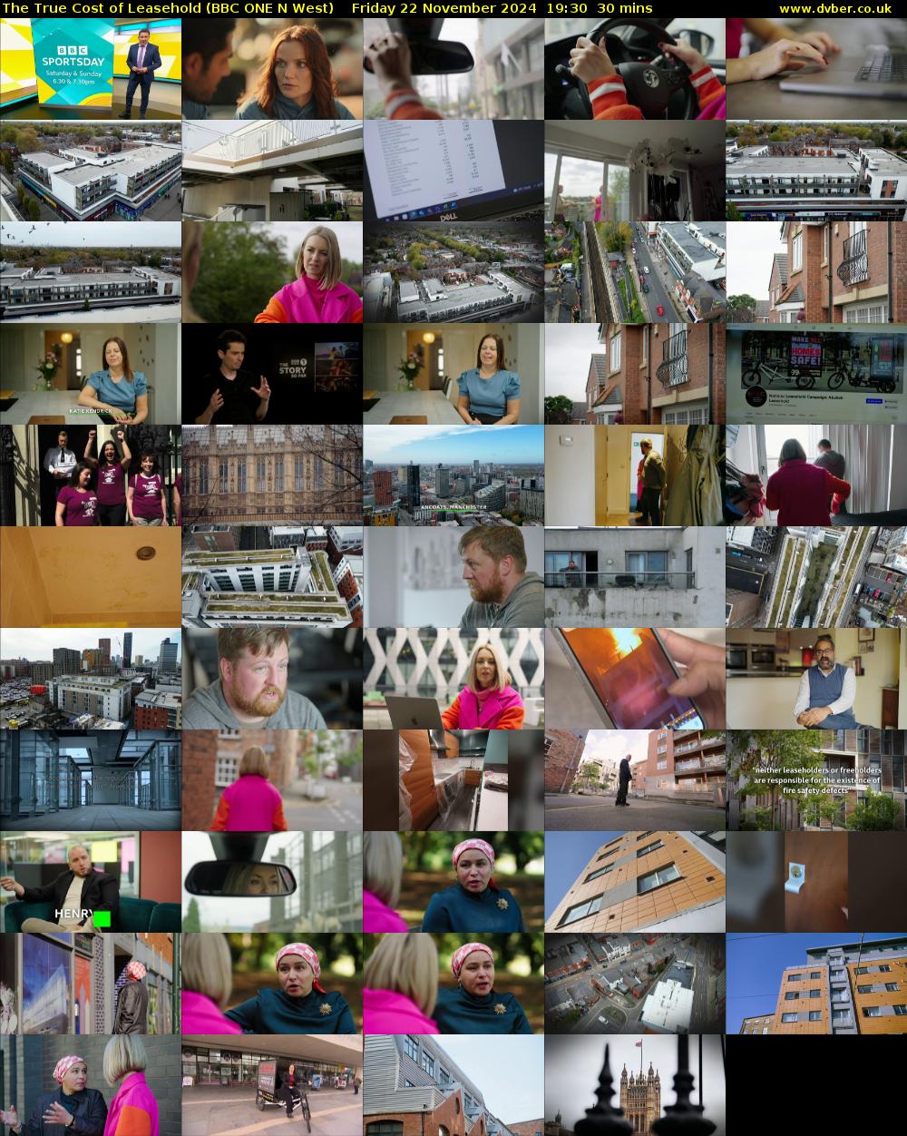 The True Cost of Leasehold (BBC ONE N West) Friday 22 November 2024 19:30 - 20:00
