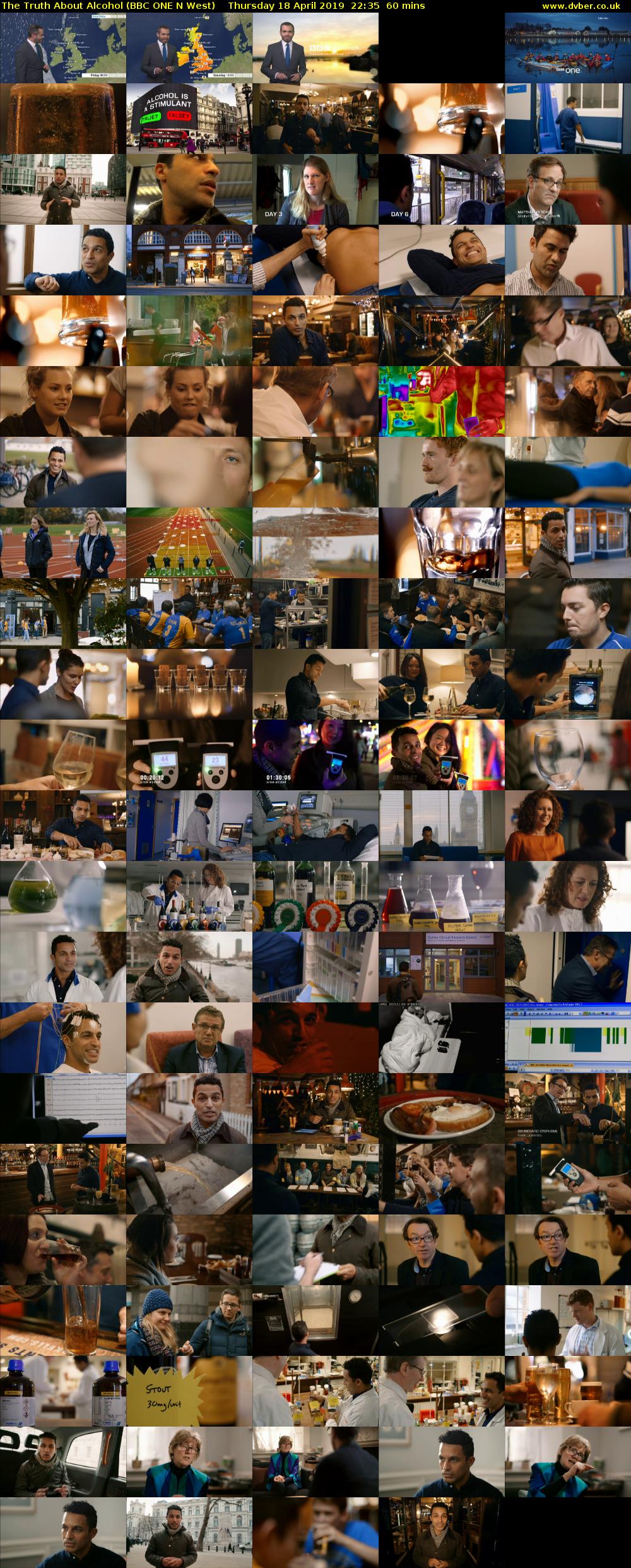 The Truth About Alcohol (BBC ONE N West) Thursday 18 April 2019 22:35 - 23:35