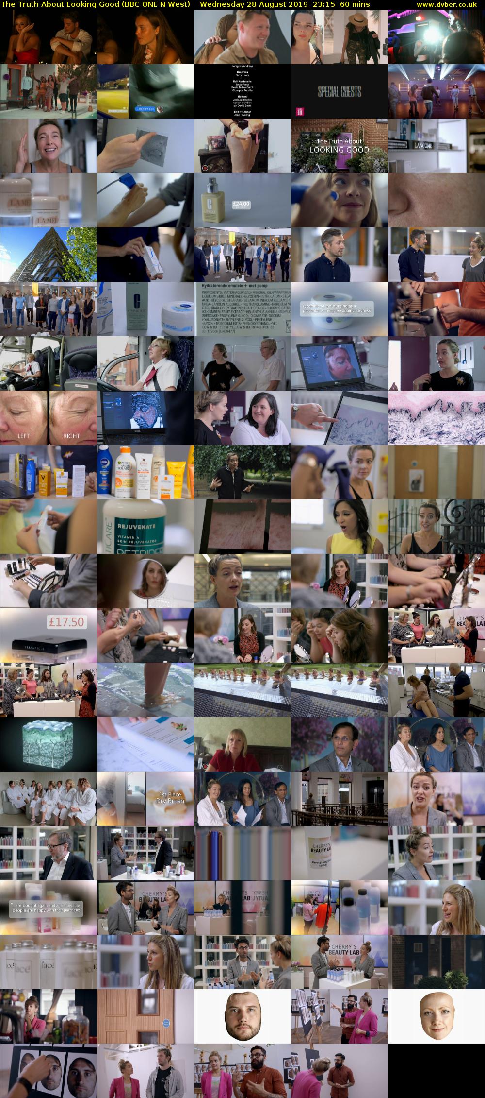 The Truth About Looking Good (BBC ONE N West) Wednesday 28 August 2019 23:15 - 00:15