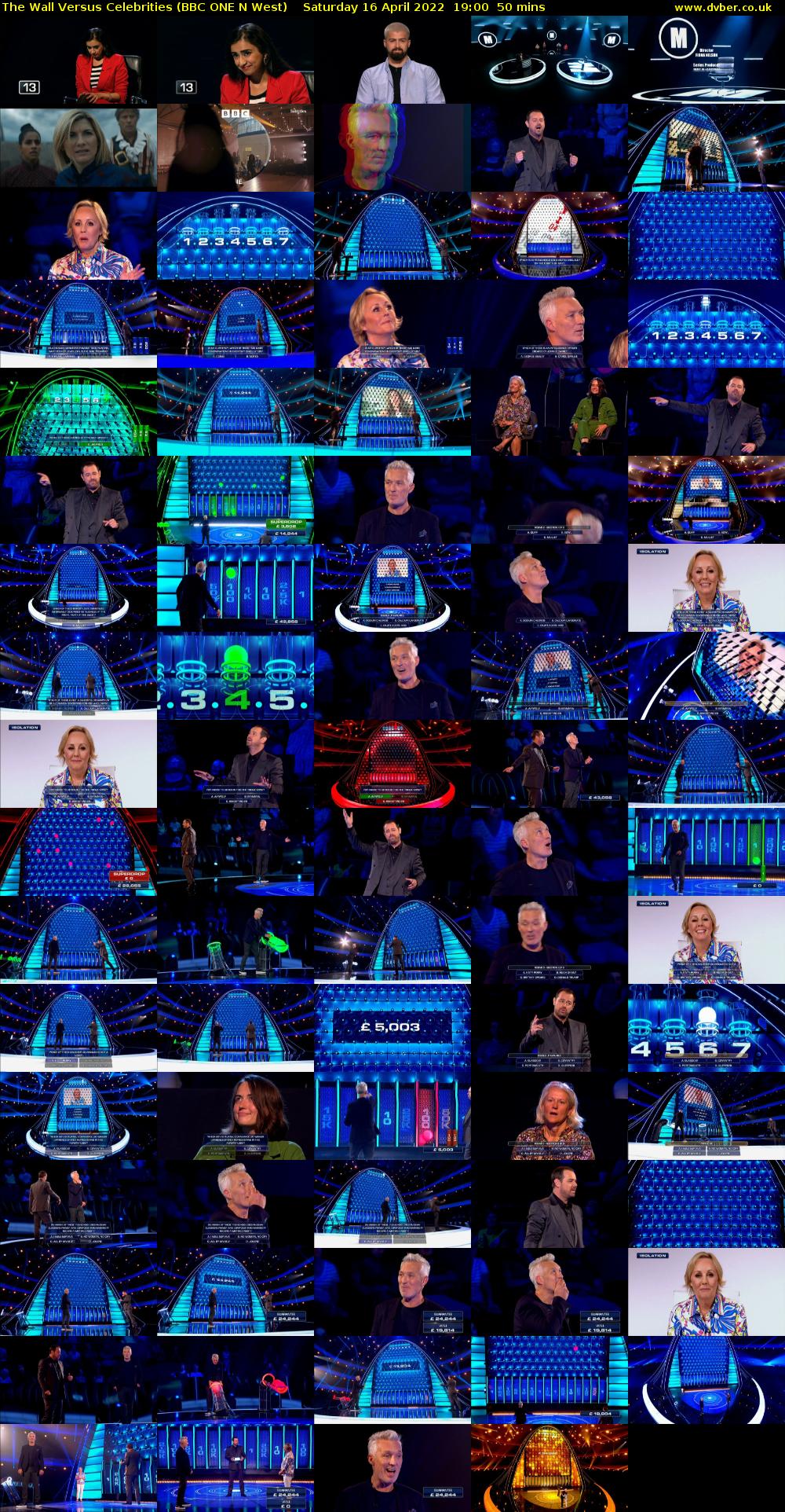 The Wall Versus Celebrities (BBC ONE N West) Saturday 16 April 2022 19:00 - 19:50