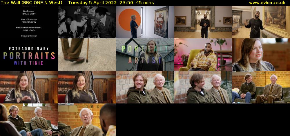 The Wall (BBC ONE N West) Tuesday 5 April 2022 23:50 - 00:35