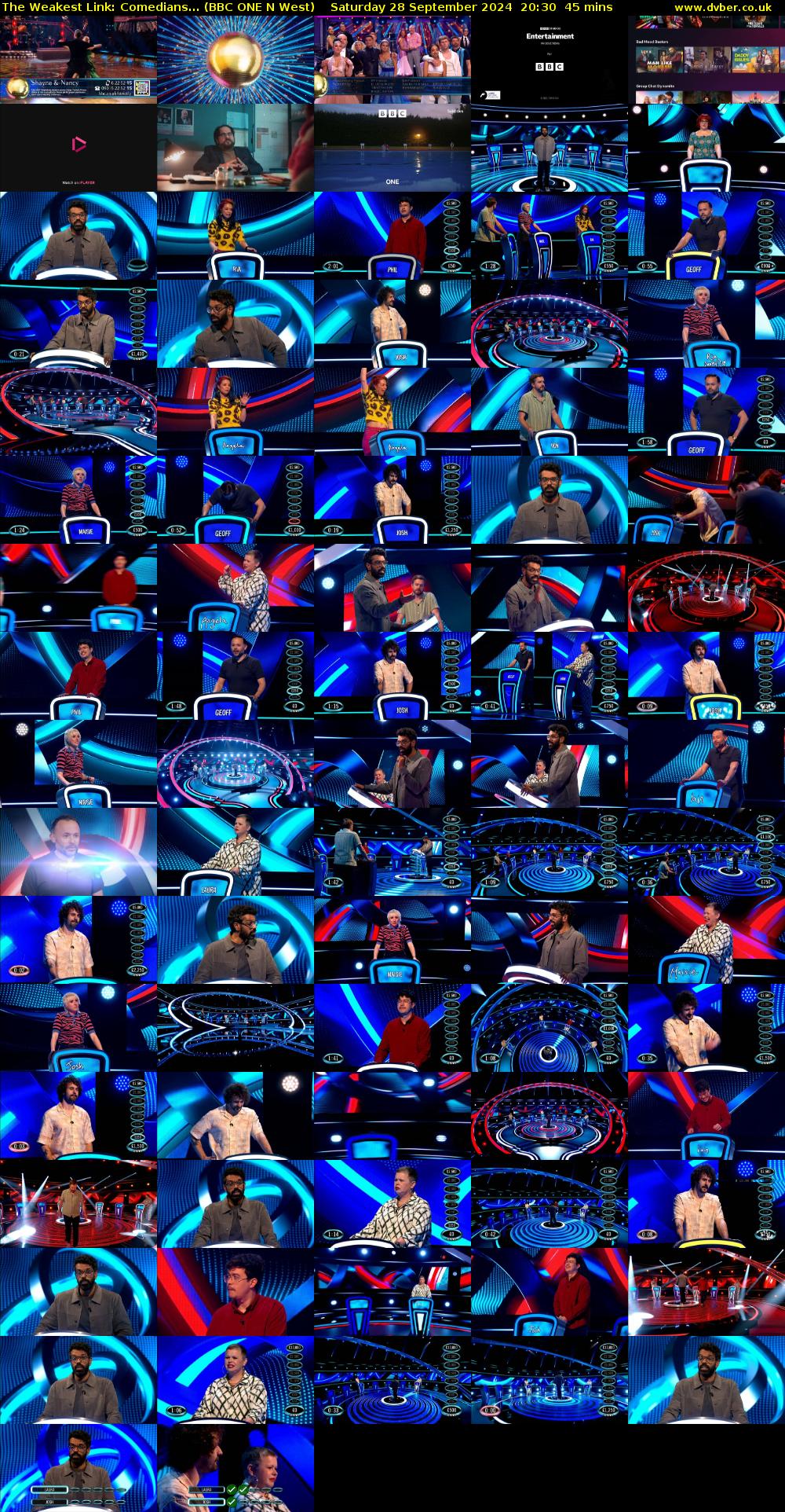 The Weakest Link: Comedians... (BBC ONE N West) Saturday 28 September 2024 20:30 - 21:15