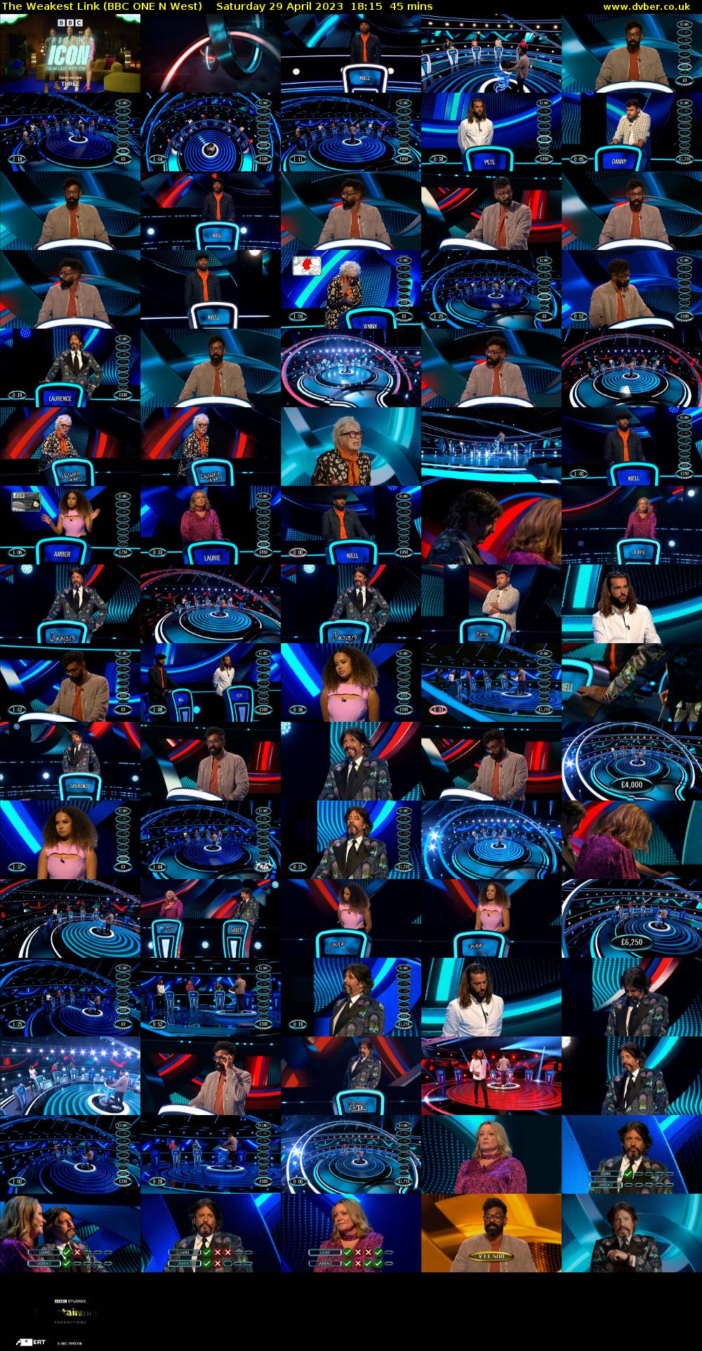 The Weakest Link (BBC ONE N West) Saturday 29 April 2023 18:15 - 19:00