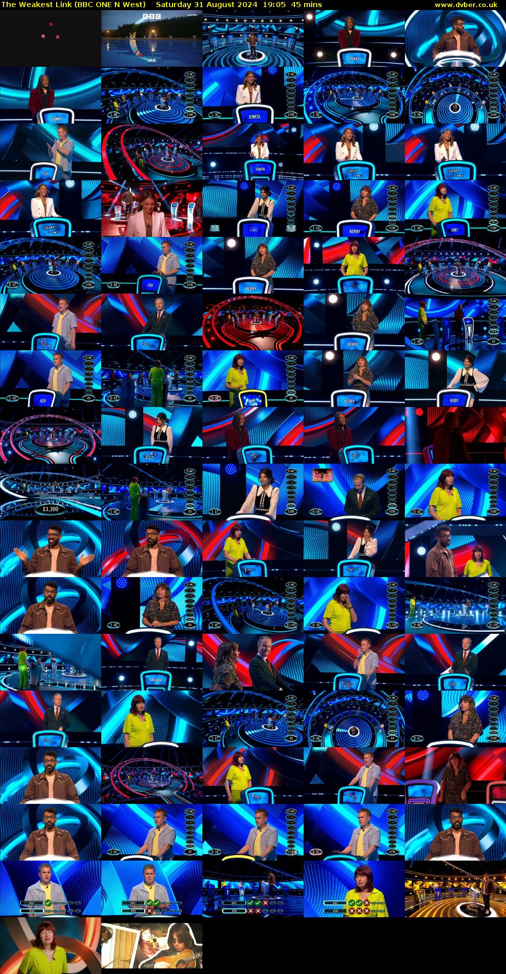 The Weakest Link (BBC ONE N West) Saturday 31 August 2024 19:05 - 19:50
