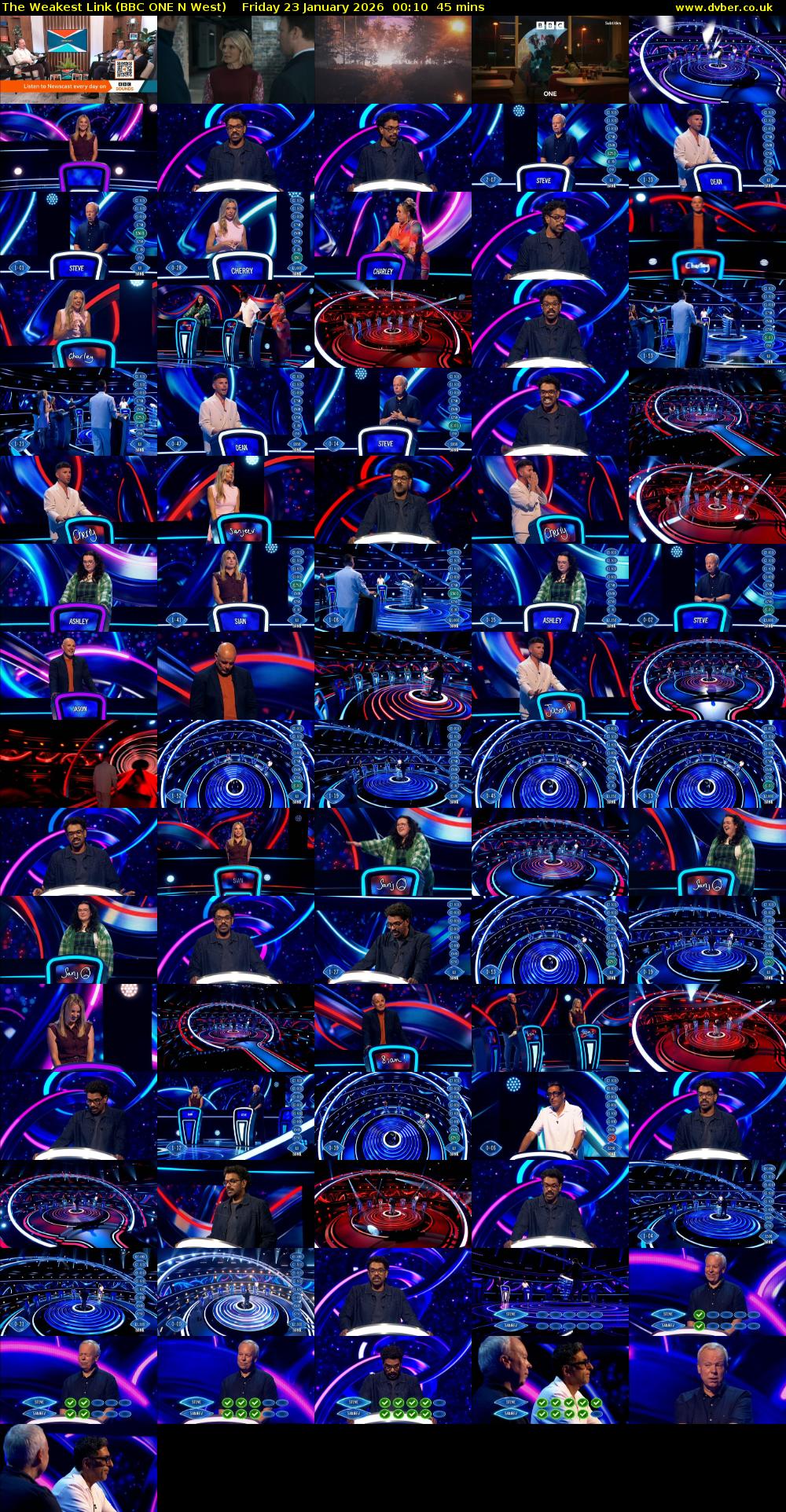 The Weakest Link (BBC ONE N West) Friday 23 January 2026 00:10 - 00:55