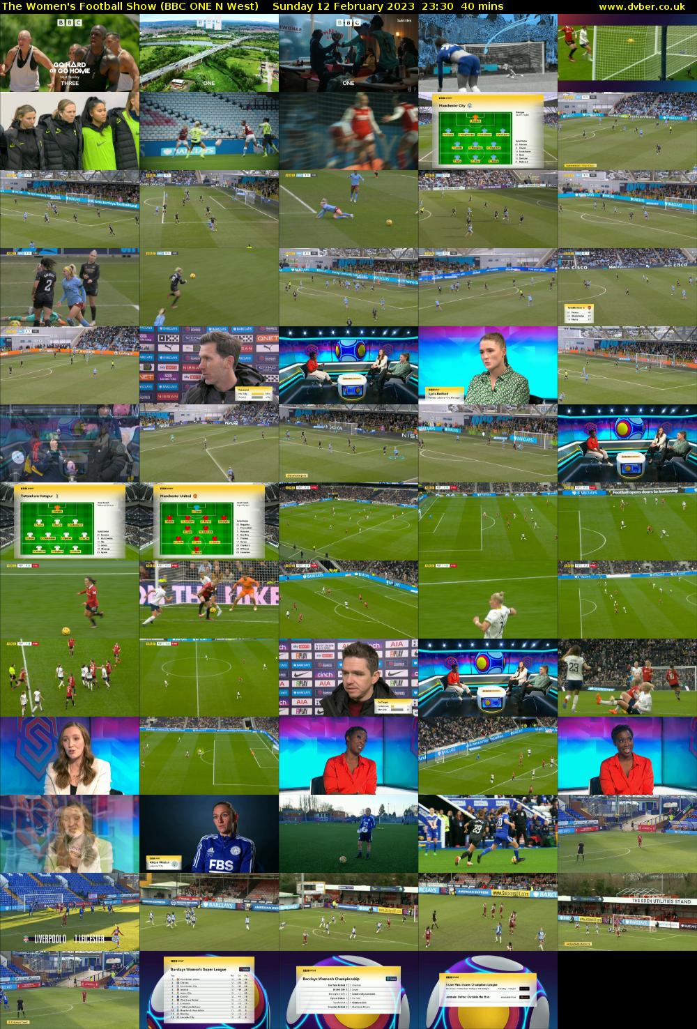 The Women's Football Show (BBC ONE N West) Sunday 12 February 2023 23:30 - 00:10