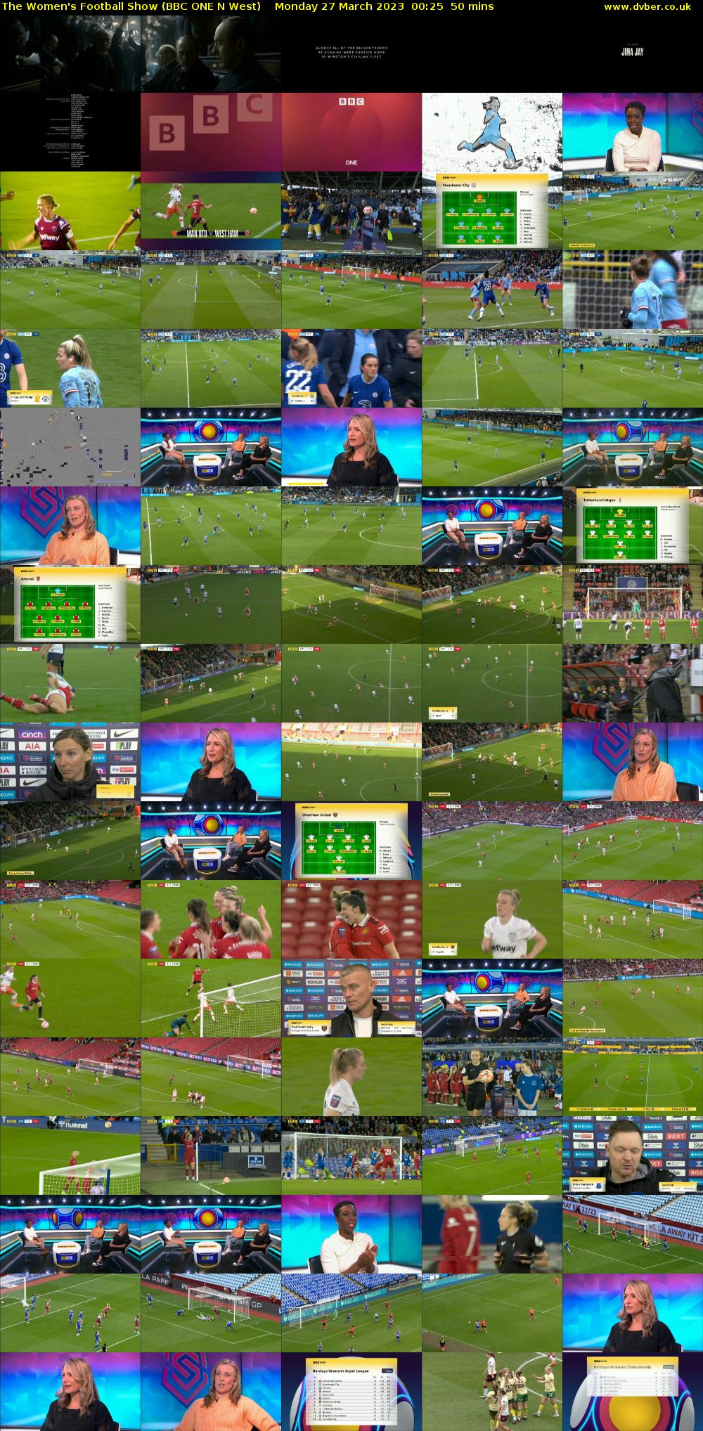 The Women's Football Show (BBC ONE N West) Monday 27 March 2023 00:25 - 01:15
