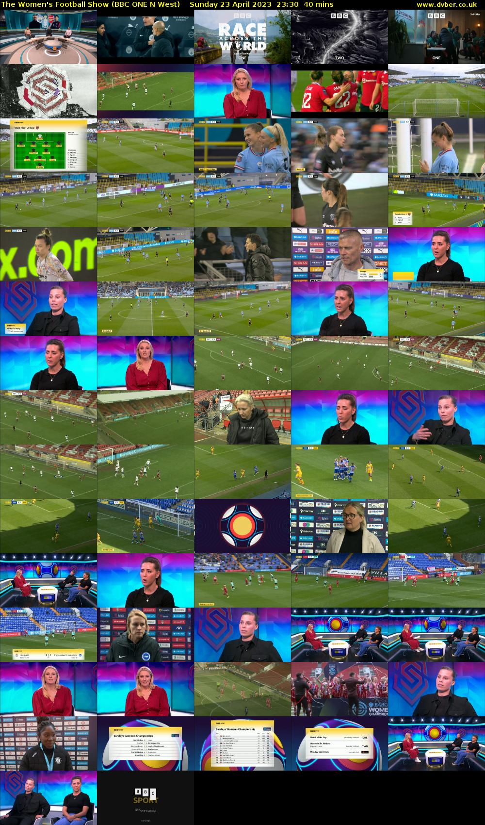 The Women's Football Show (BBC ONE N West) Sunday 23 April 2023 23:30 - 00:10