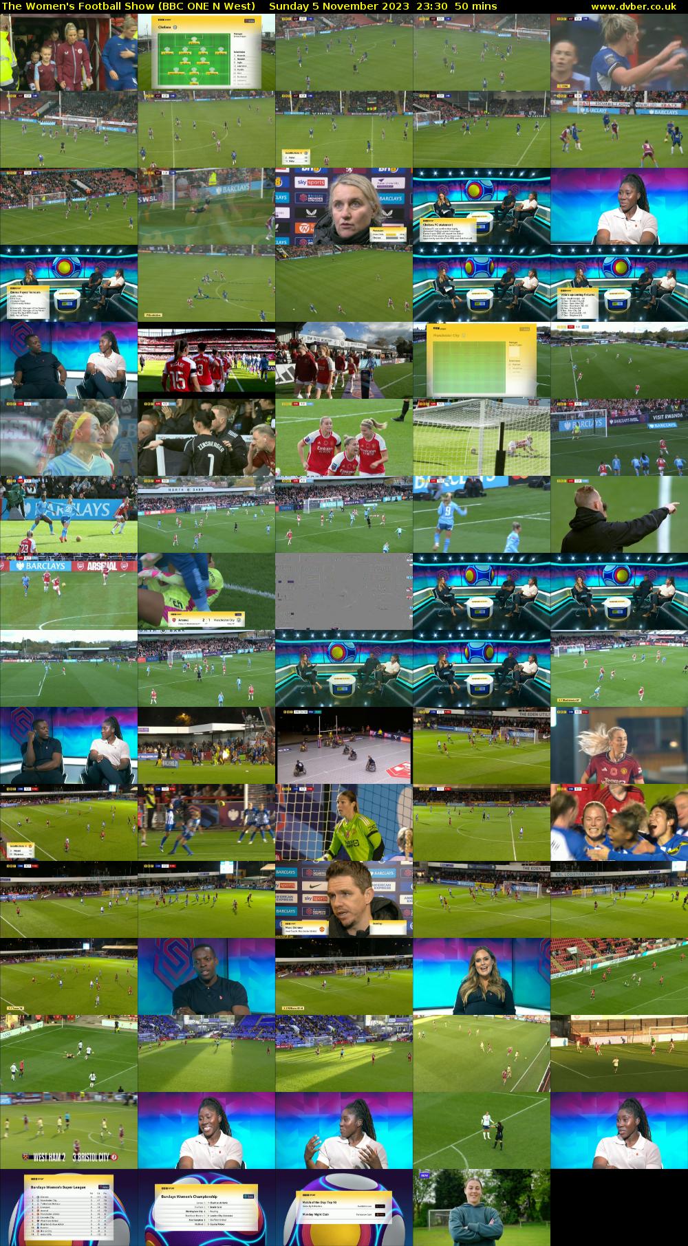 The Women's Football Show (BBC ONE N West) Sunday 5 November 2023 23:30 - 00:20
