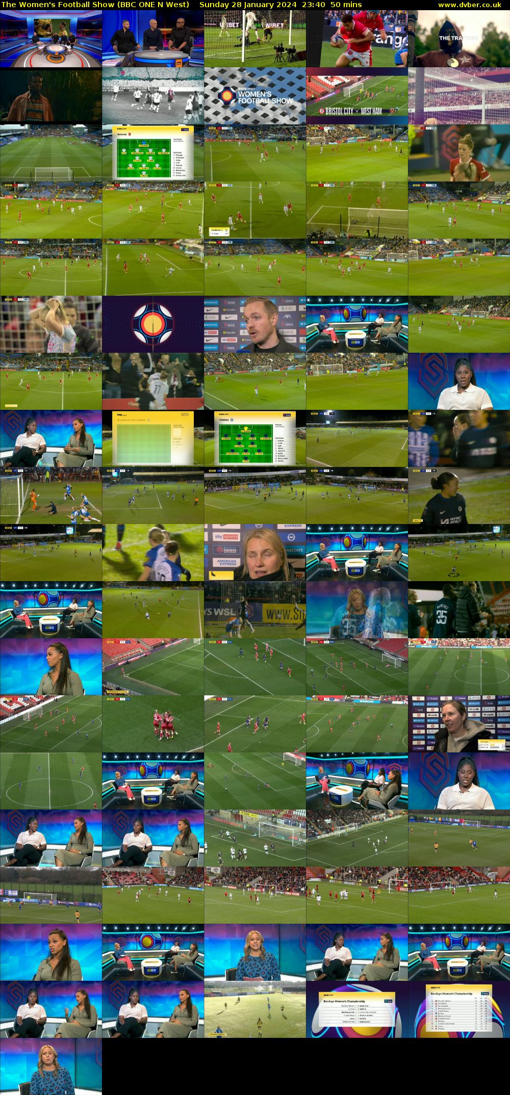 The Women's Football Show (BBC ONE N West) Sunday 28 January 2024 23:40 - 00:30