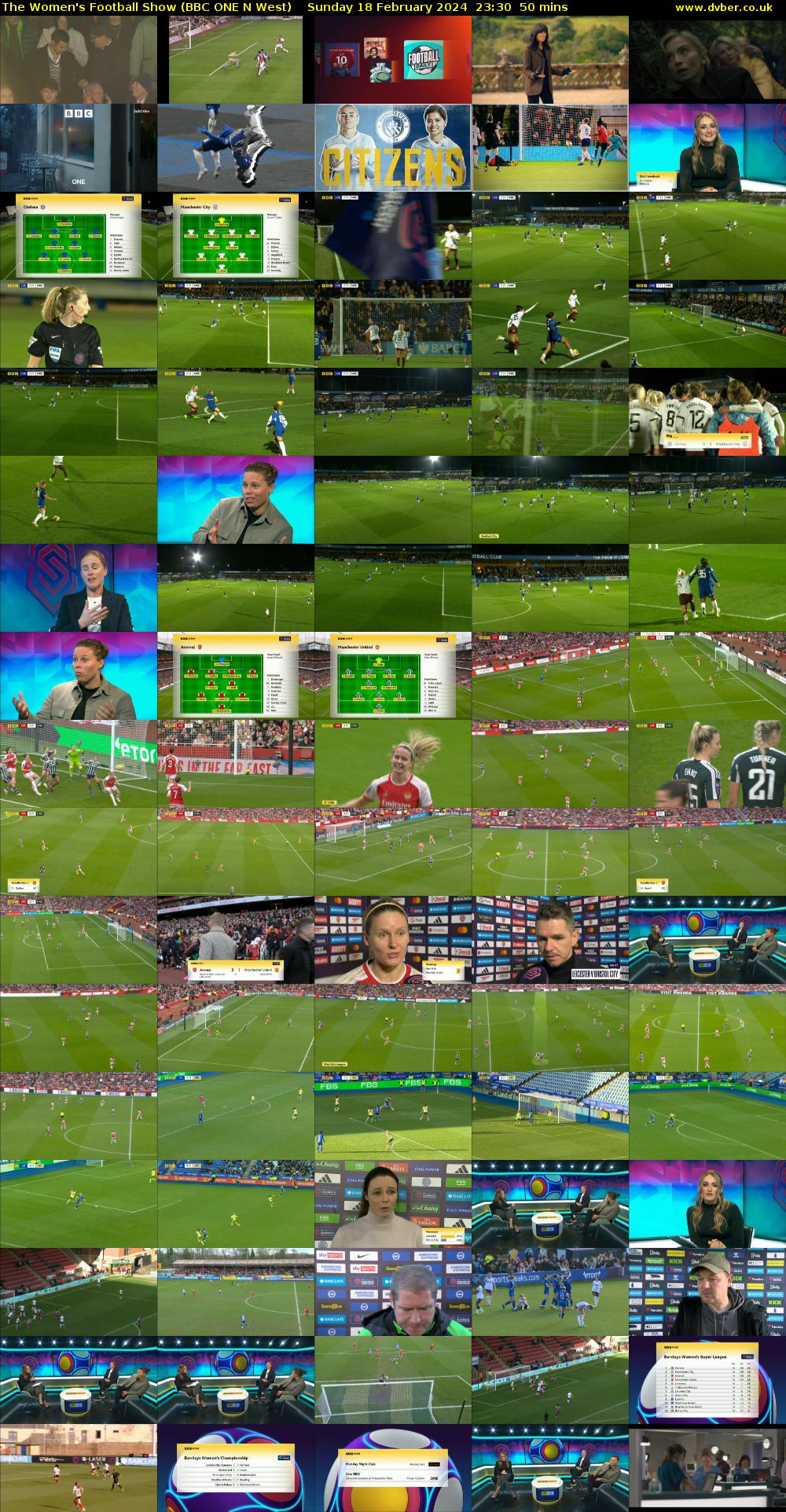 The Women's Football Show (BBC ONE N West) Sunday 18 February 2024 23:30 - 00:20